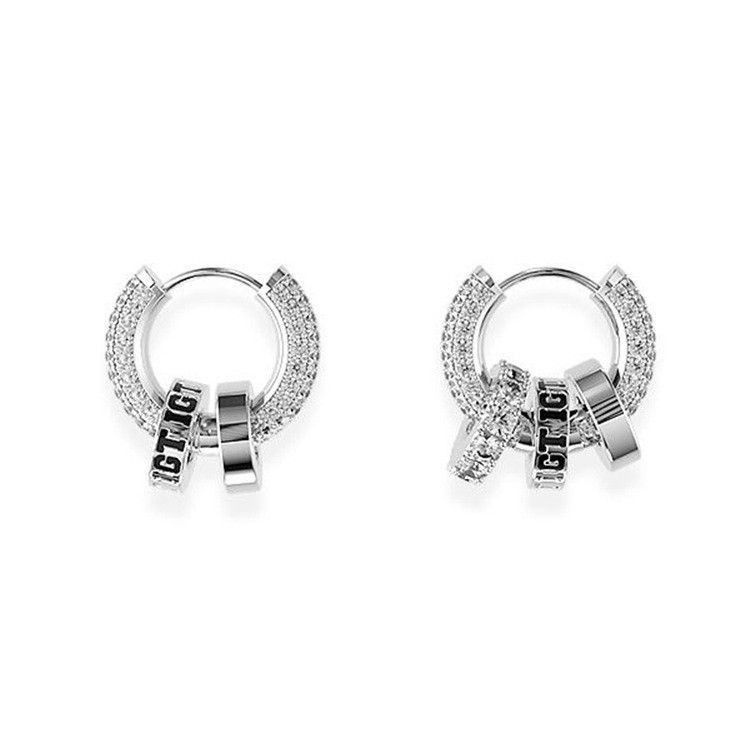 Jewelry Retro Earrings One Pairs Chrome Jewelry Size ONE SIZE - 5 Thumbnail