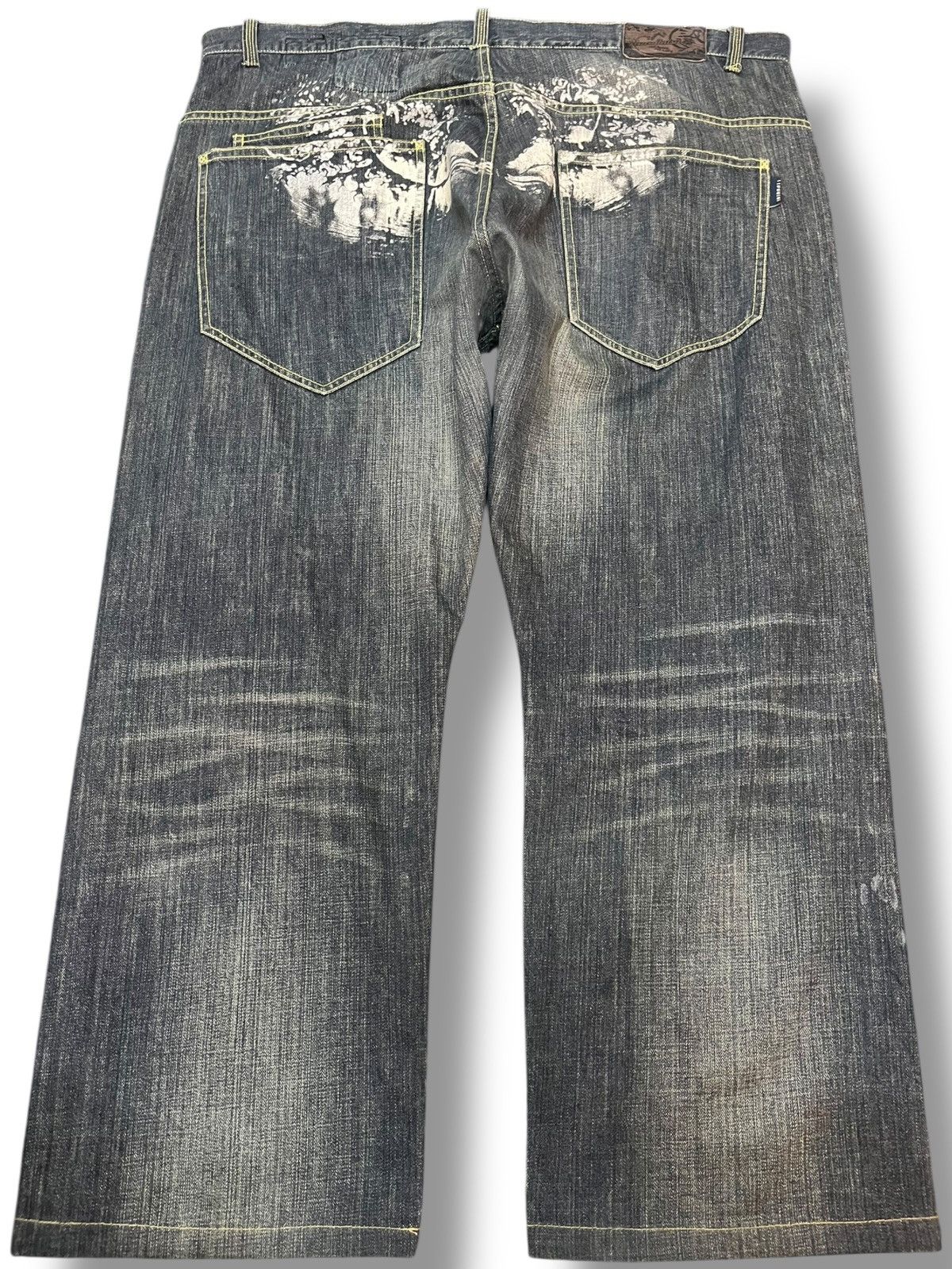 Le Grande Bleu (L.G.B.) Vintage Namitatsu Baggy Karakuri Tamashi Style Denim Size US 44 / EU 60 - 1 Thumbnail
