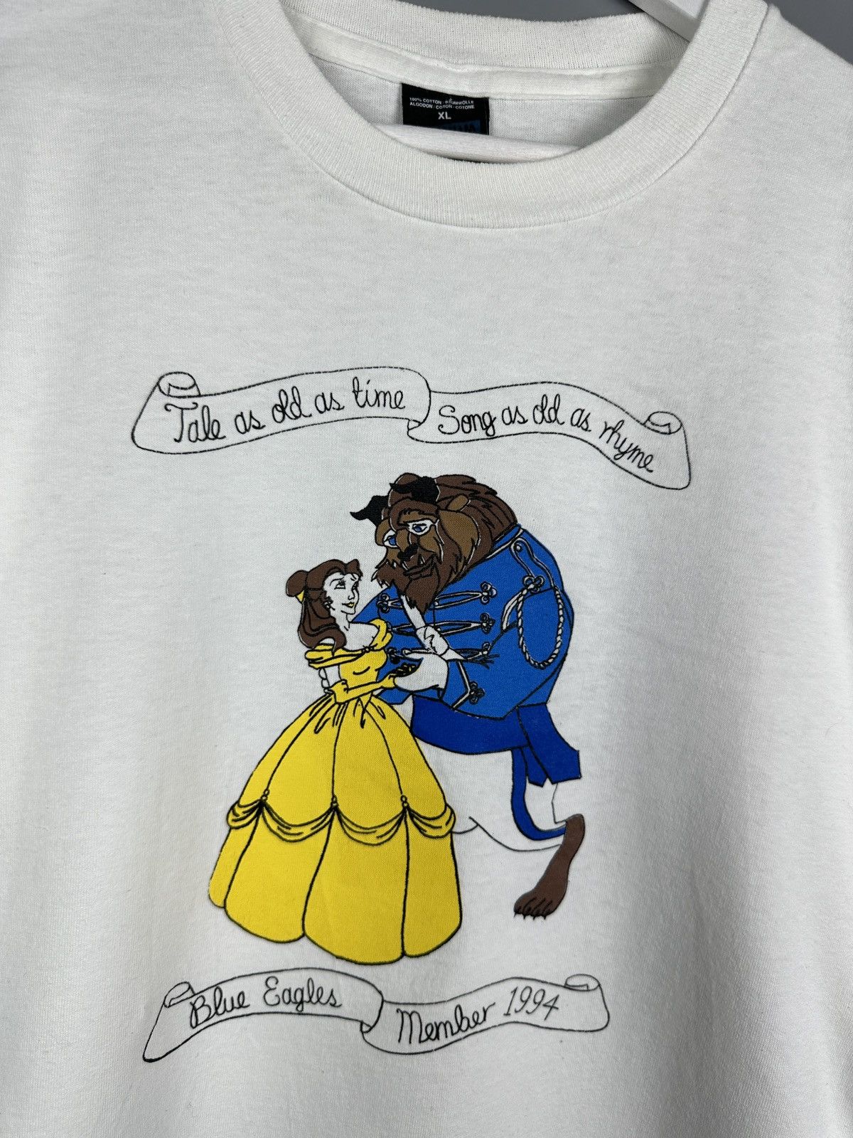 Vintage 90s Vintage Beauty And The Beast Disney Cartoon T Shirt Size US XL / EU 56 / 4 - 3 Thumbnail
