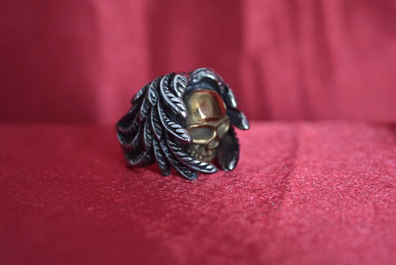 Jewelry Skull Rare Jewelry Rings Open Size Chrome Ring (Size 7-13) Size ONE SIZE - 2 Thumbnail