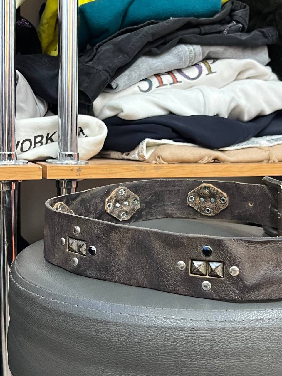 Other Vintage Y2k Diesel Style Leather Archival Belt Size ONE SIZE - 3 Thumbnail