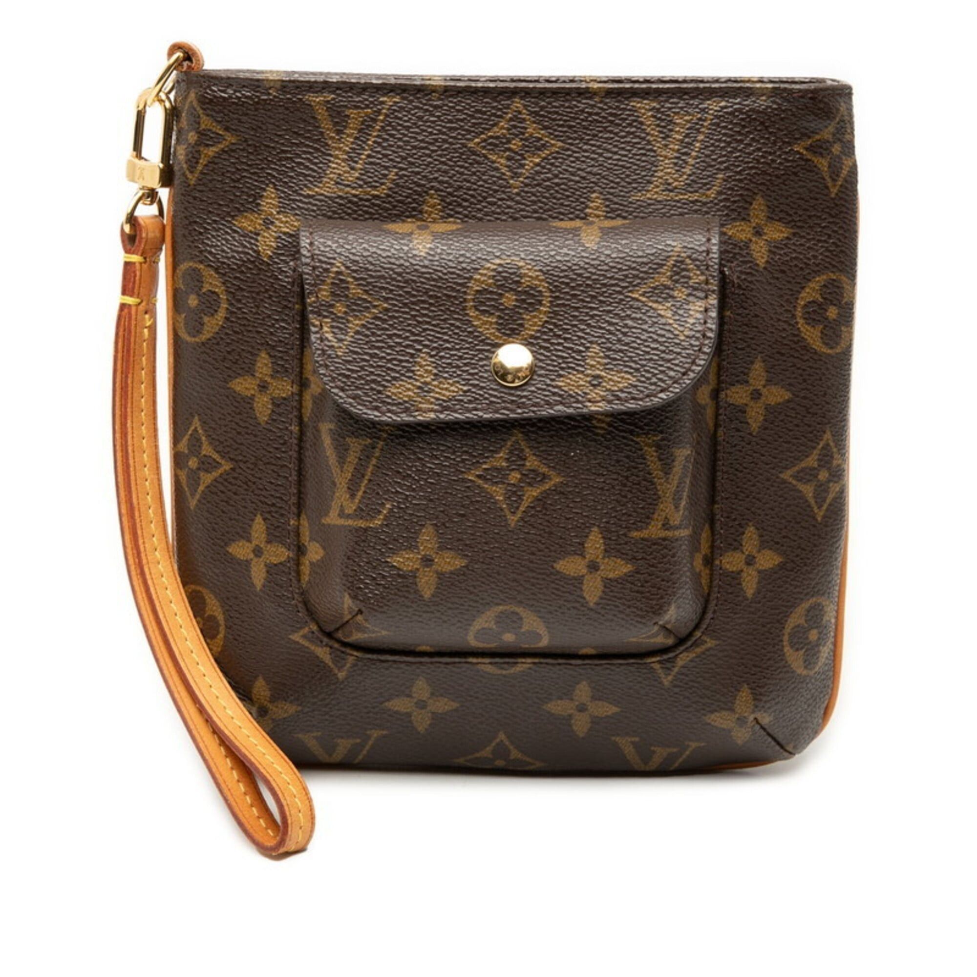 Louis Vuitton Louis Vuitton Monogram Partition Handbag Pouch Mini Bag M51901 Brown Leather Women's LOUIS VUITTON Size ONE SIZE - 1 Thumbnail