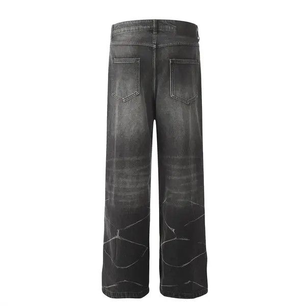 Japanese Brand Punk distressed washed distressed loose straight jeans y2k Size US 32 / EU 48 - 3 Thumbnail