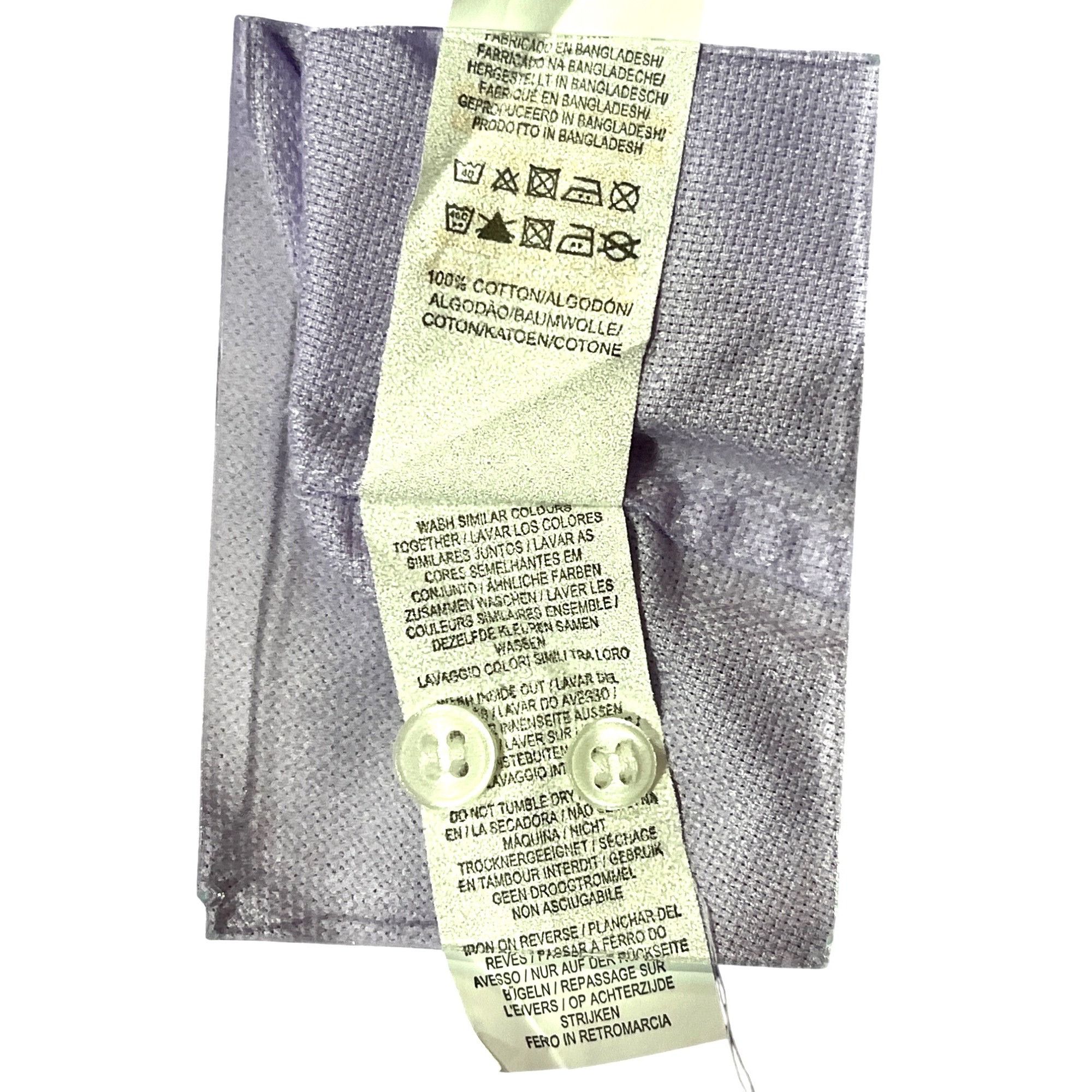 Primark Primark Mens Regular Fit Long Sleeve Lavender Button-Up Shir Size US S / EU 44-46 / 1 - 5 Thumbnail