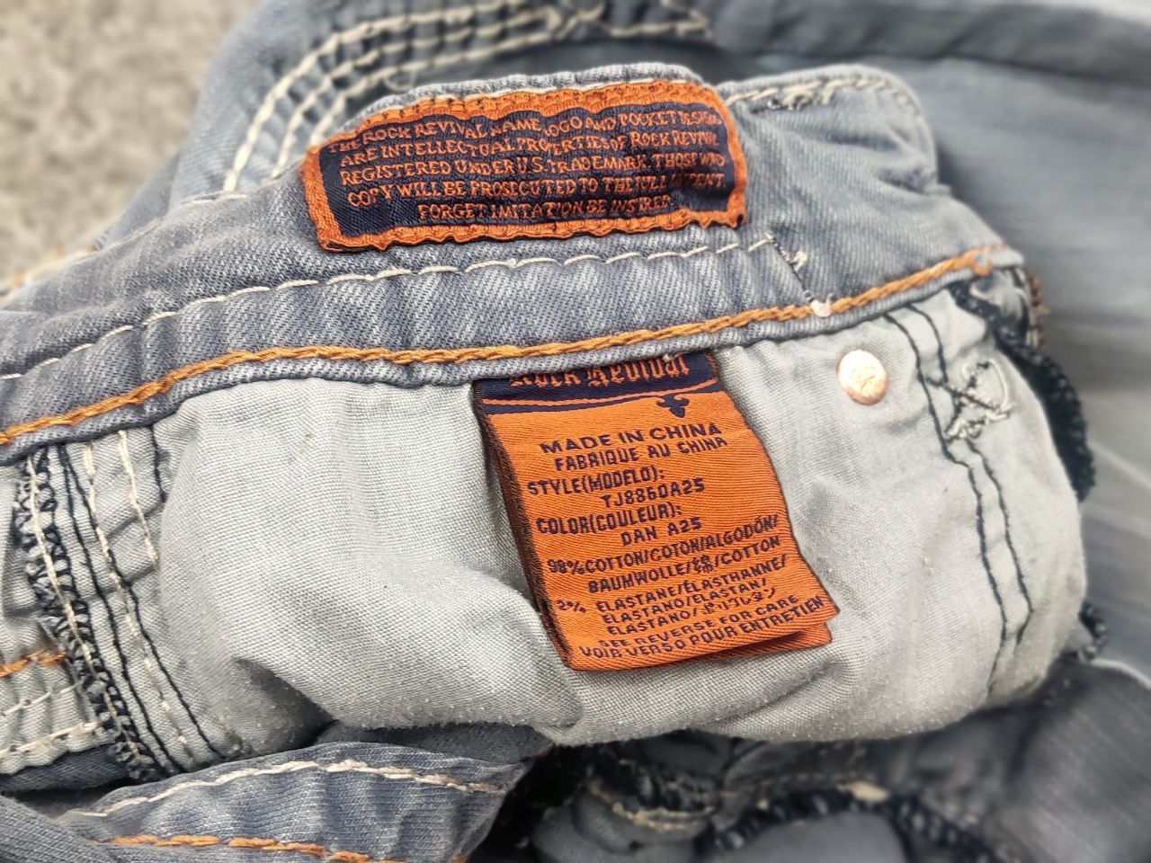 Rock Revival Vintage Rock Revival Embroidered Logo Faded denim Jeans Y2K Size US 31 - 16 Thumbnail