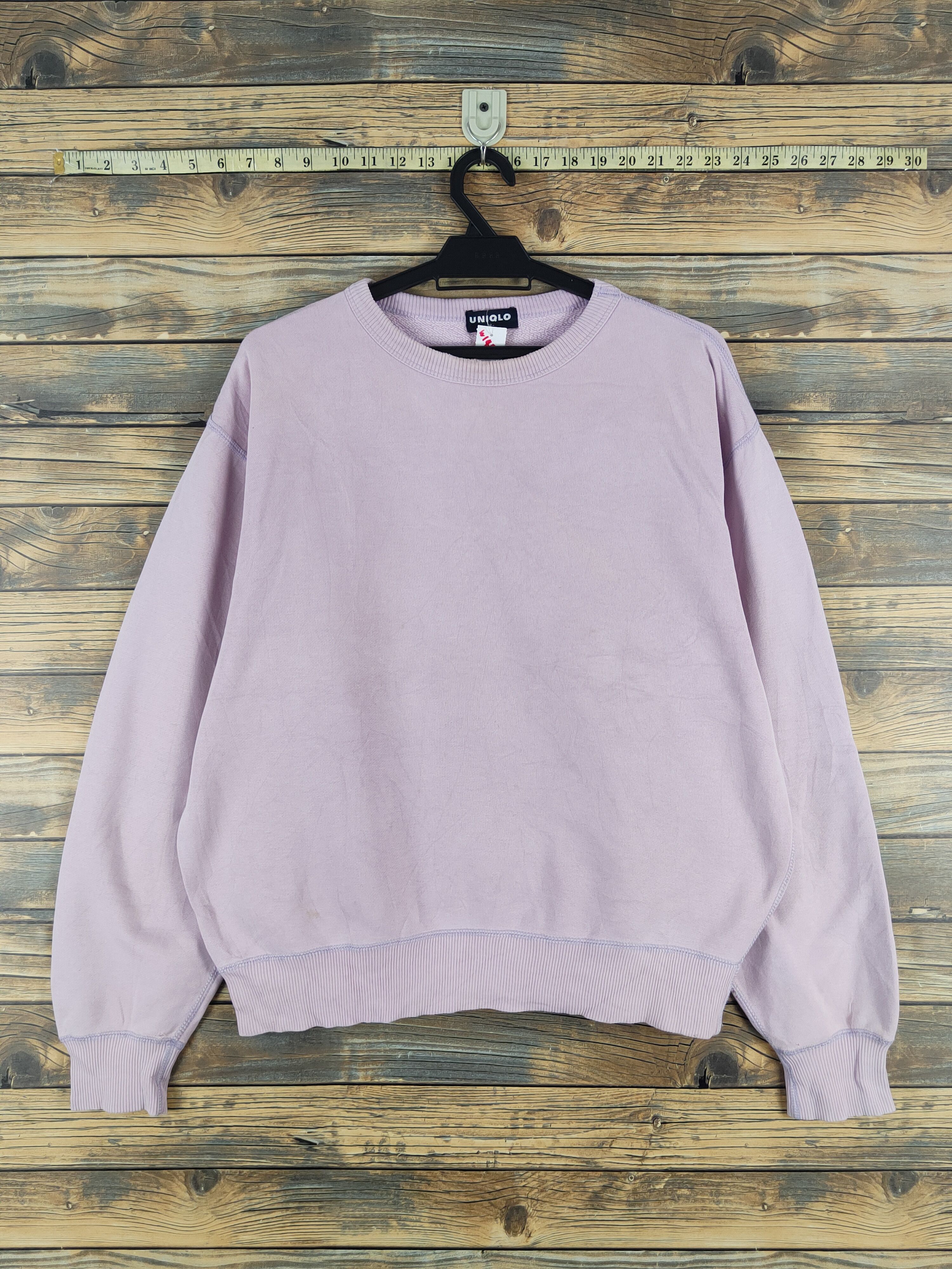 Japanese Brand Uniqlo vintage Light Purple Sweatshirts #W1456 Size US M / EU 48-50 / 2 - 1 Thumbnail