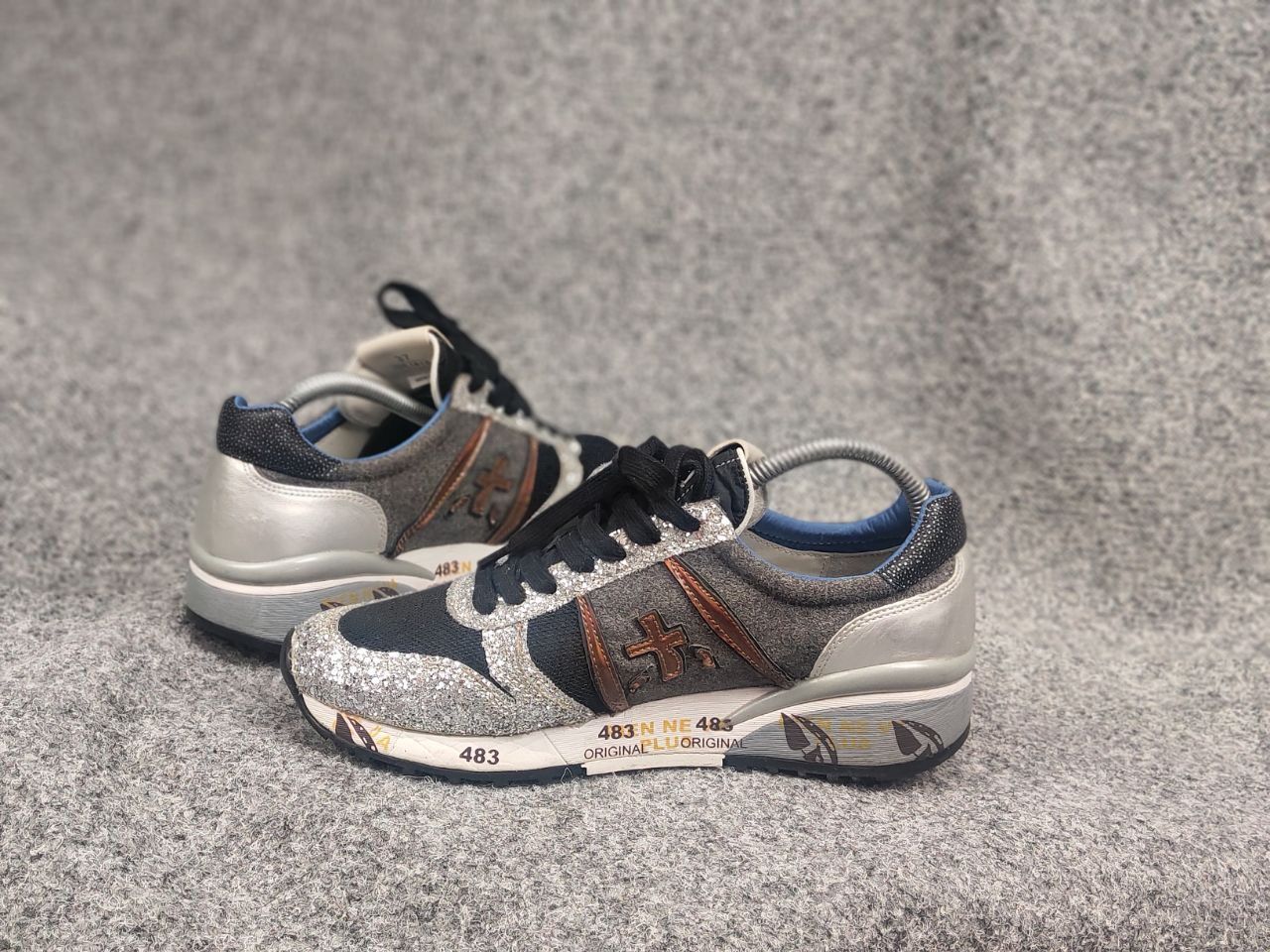 Premiata Premiata Italy Design Diane glitter toe sneakers Leather Size US 7 / IT 37 - 12 Thumbnail