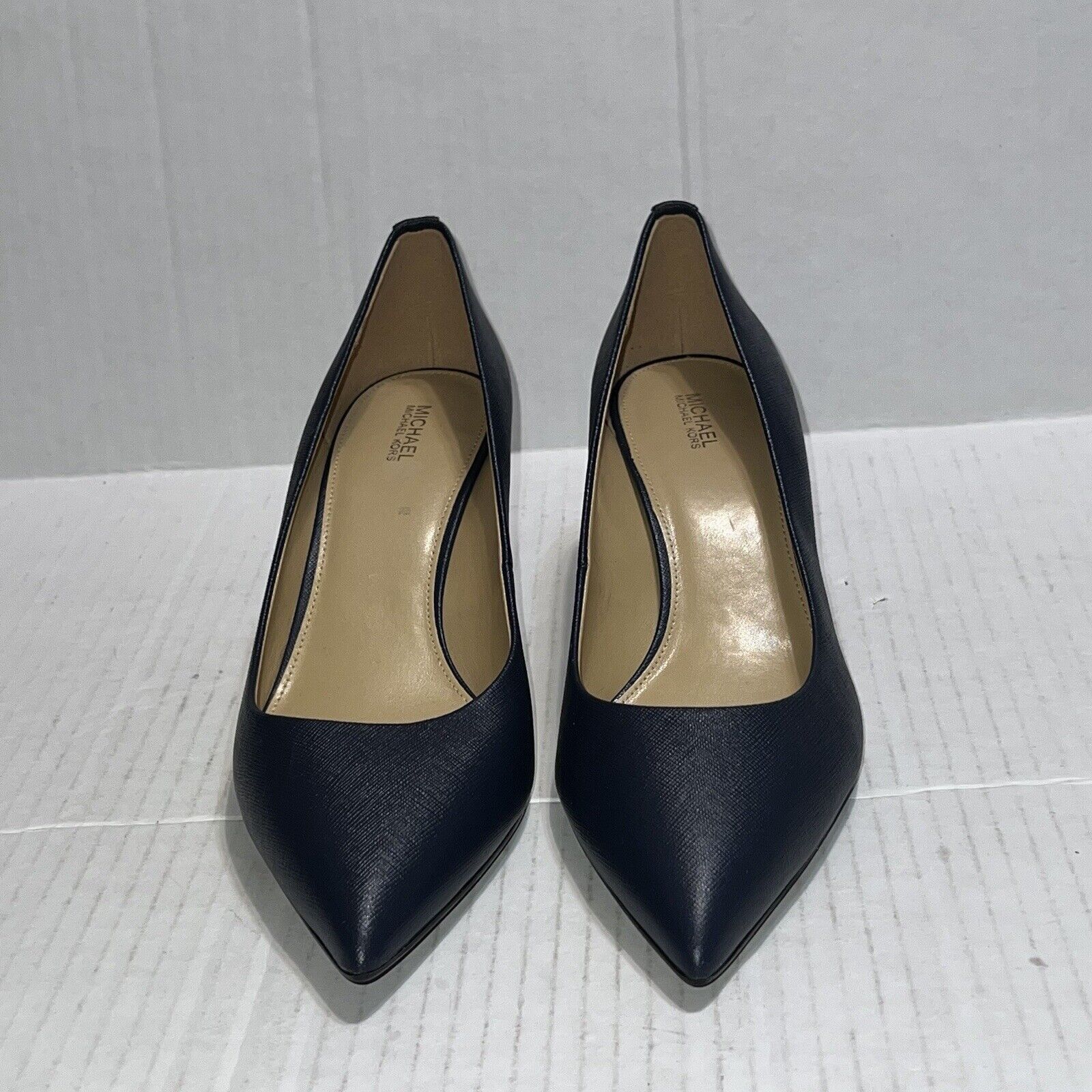 Michael Kors Michael Kors Alina Size 10M Blue Leather Heels PV19B Size US 10 / IT 40 - 5 Thumbnail