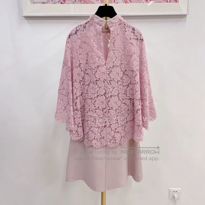Valentino Valentino Pink cape lace sleeveless dress Size S / US 4 / IT 40 - 2 Thumbnail