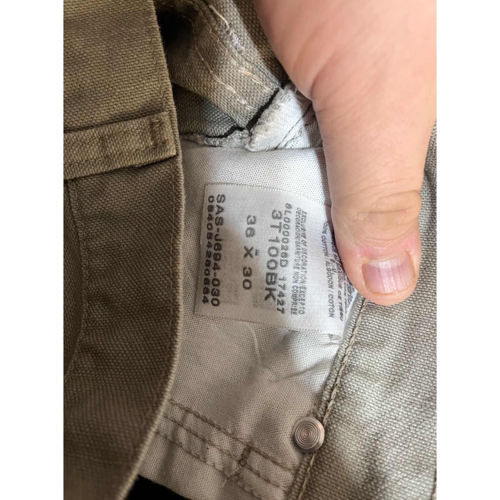 Vintage C.E. Schmidt Jeans Men Beige Cargo Pocket Regular 36x30 Denim Vintage: No Distressed Medium Wash Logo 2010-2019 Shirt? Size US 36 / EU 52 - 6 Thumbnail