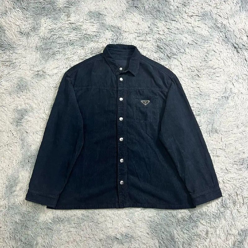 Prada Prada Blue Long Sleeve Men's Jacket Size US L / EU 52-54 / 3 - 1 Thumbnail