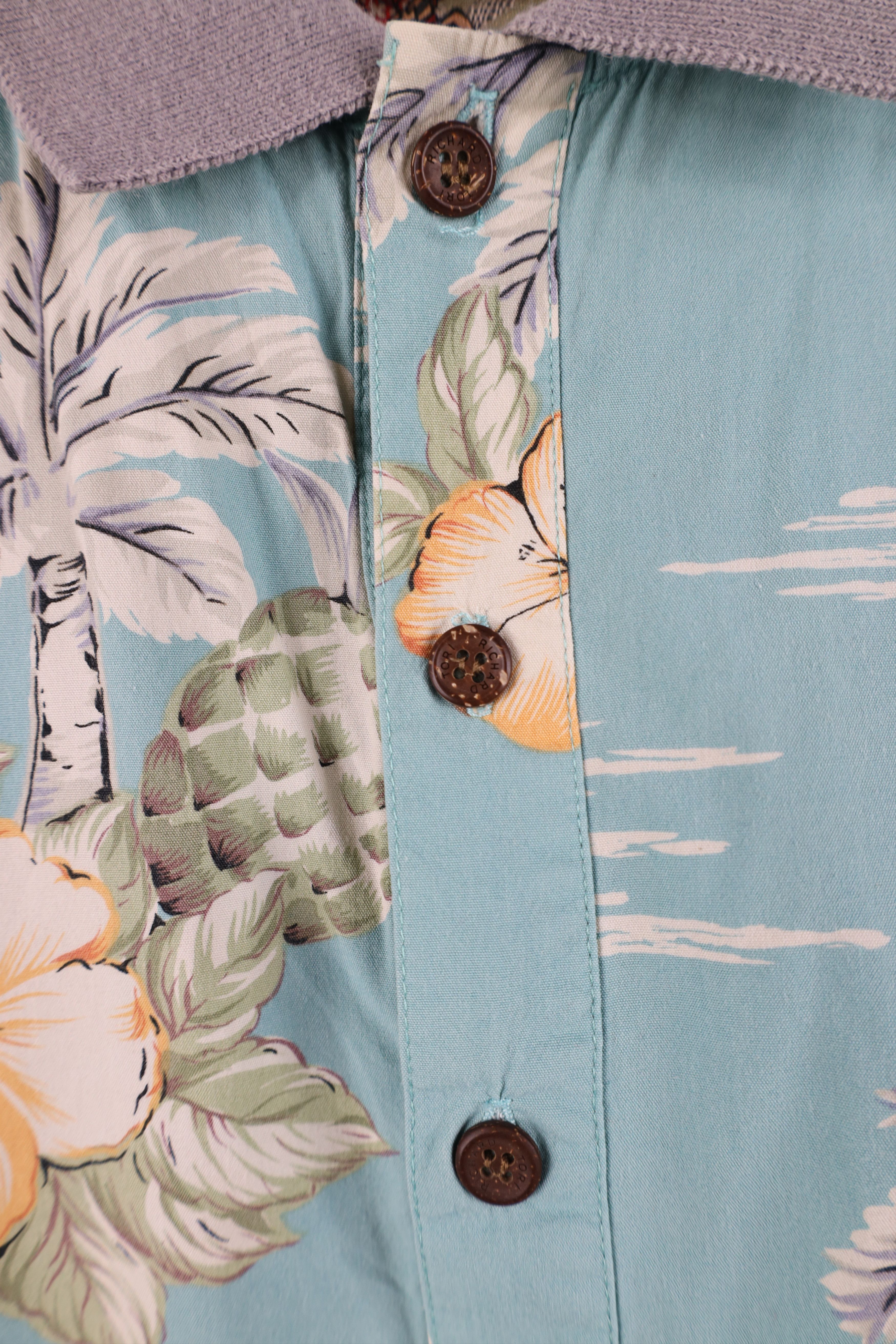 Vintage Vintage 90s Streetwear Beach Hawaiian Button Down Polo USA Size US L / EU 52-54 / 3 - 5 Thumbnail