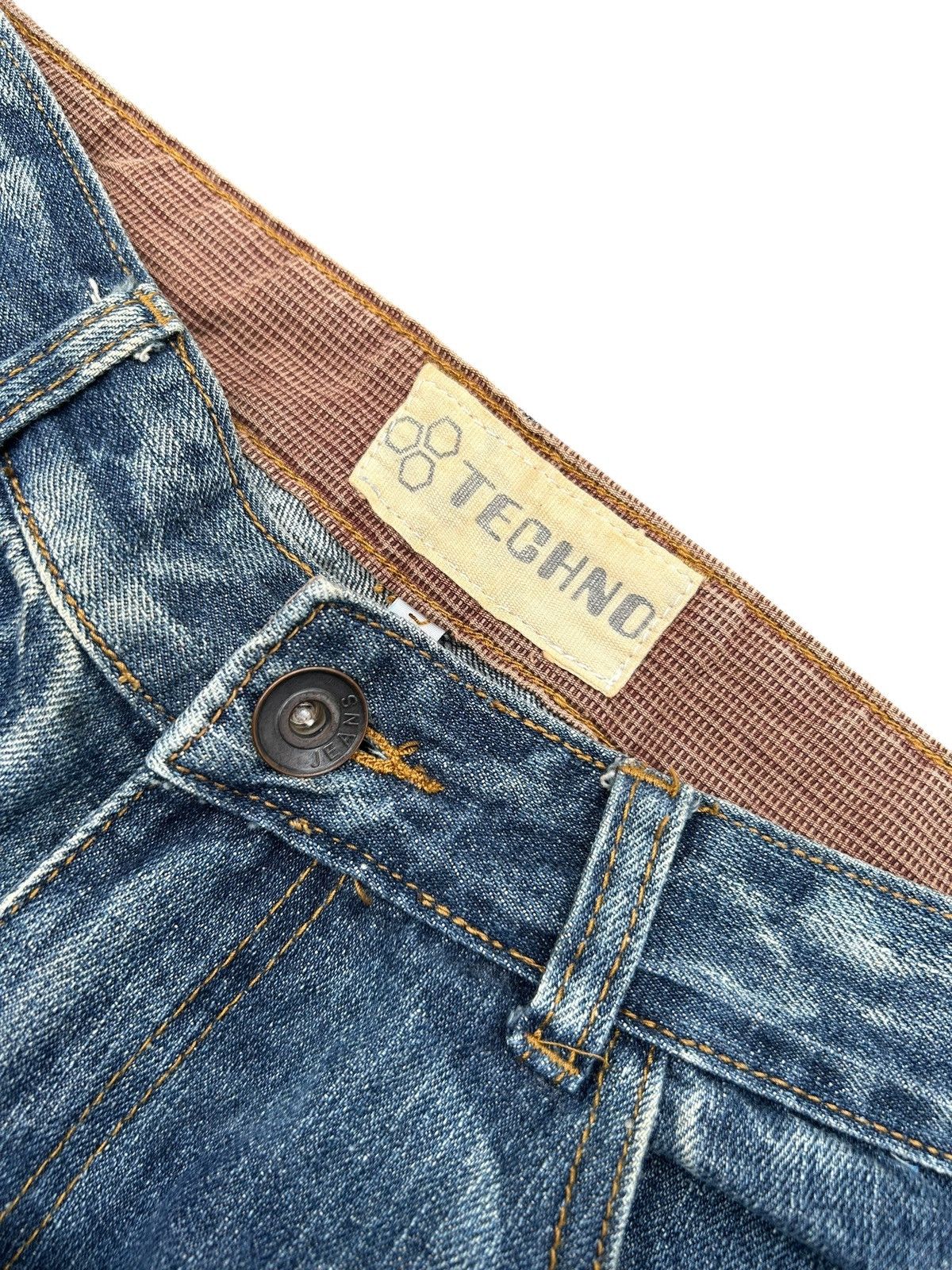 Kapital Double Waist Japanese Punk Bondage Distressed Denim Jeans Size US 30 / EU 46 - 10 Thumbnail