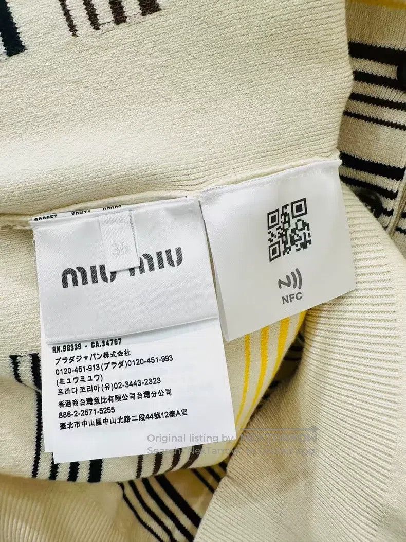 Miu Miu Miu Miu 36 Striped POLO short sleeve Size S / US 4 / IT 40 - 5 Thumbnail