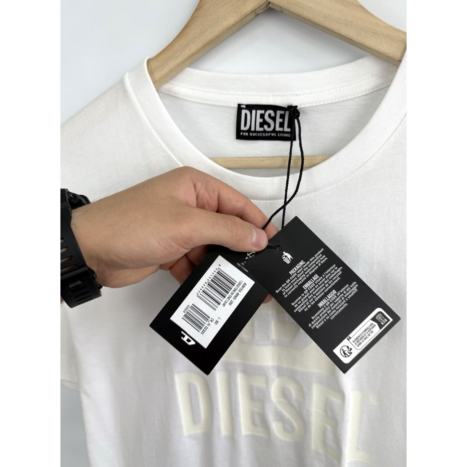 Diesel Diesel T-Shirt For Successful Living Y2K White L Mens Size US L / EU 52-54 / 3 - 7 Thumbnail