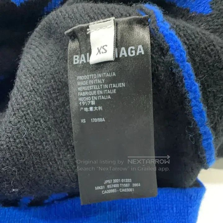 Balenciaga Balenciaga Blue Logo Knit Pullover Sweater. Size US XS / EU 42 / 0 - 6 Thumbnail