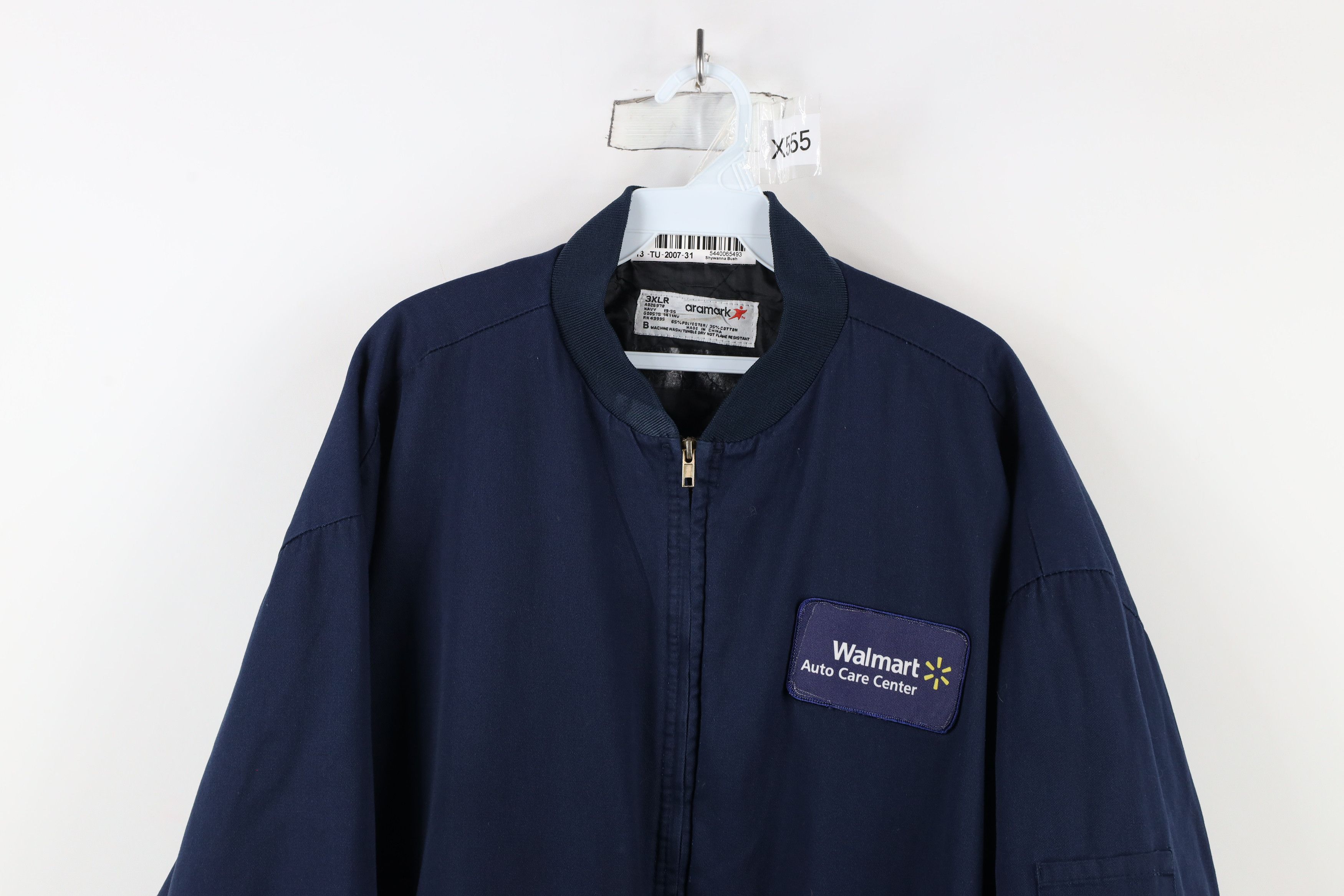 Vintage Vintage Quilted Walmart Auto Car Mechanic Bomber Jacket Blue Size US XXL / EU 58 / 5 - 2 Thumbnail