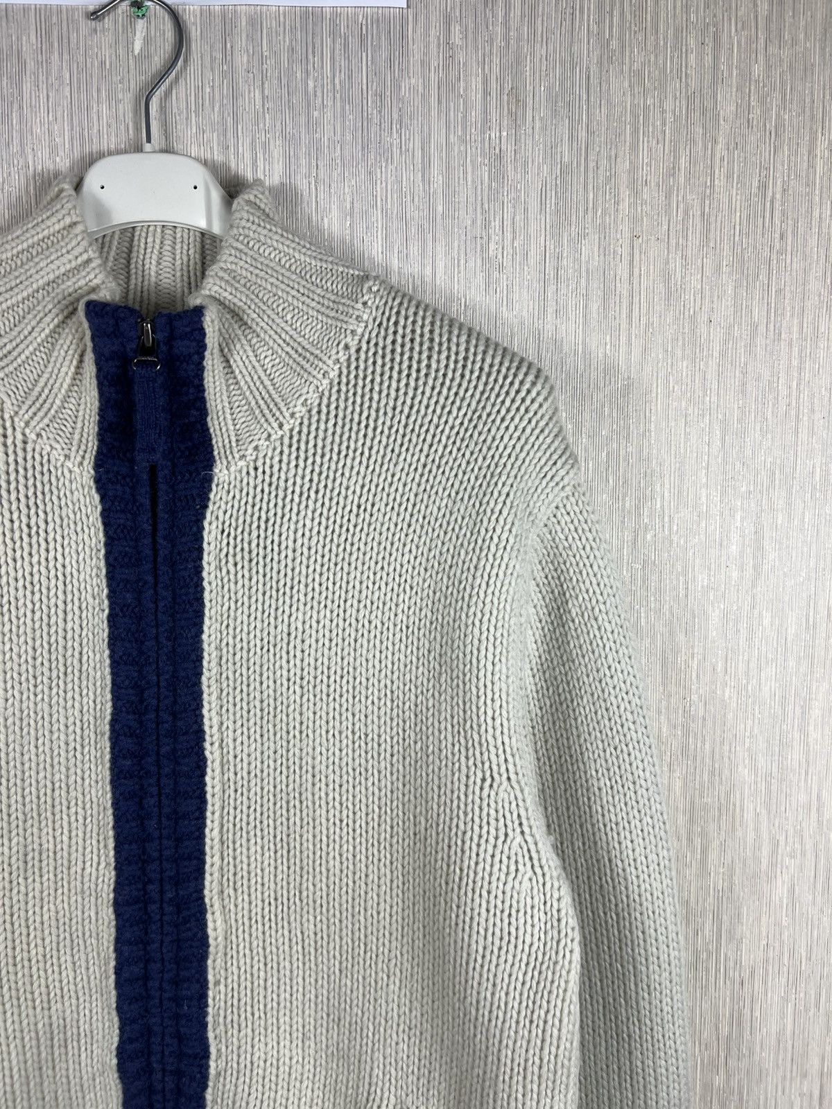 Tommy Hilfiger Vintage Tommy Hilfiger heavy knit zip wool hoodie cardigan Size US XL / EU 56 / 4 - 3 Thumbnail