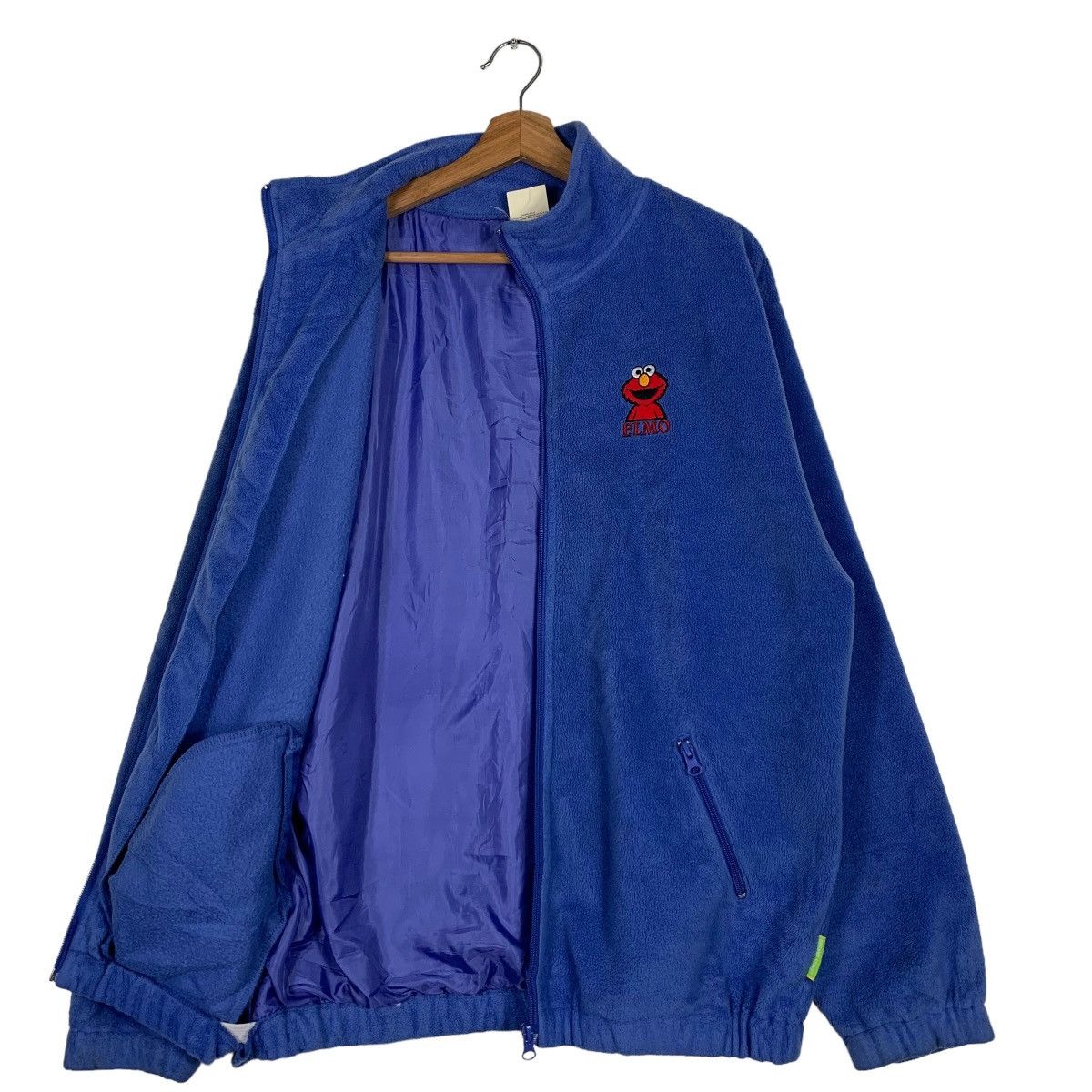Japanese Brand SESAME STREET ELMO EMBROIDERY LOGO FLEECE JACKET #0120-C7 Size US L / EU 52-54 / 3 - 11 Thumbnail