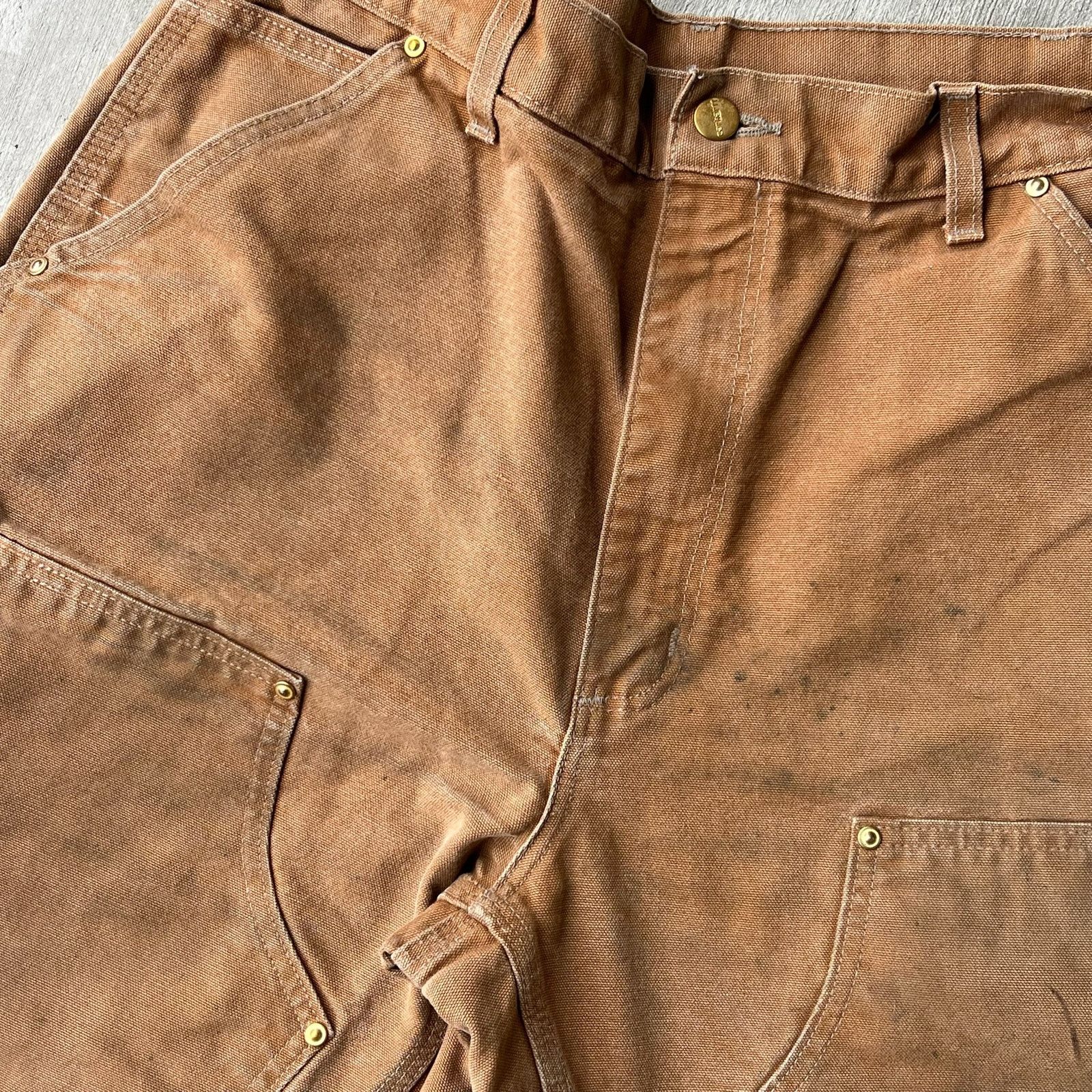 Carhartt × Vintage Carhartt brown double knee work wear carpenter pants Size US 32 / EU 48 - 3 Thumbnail