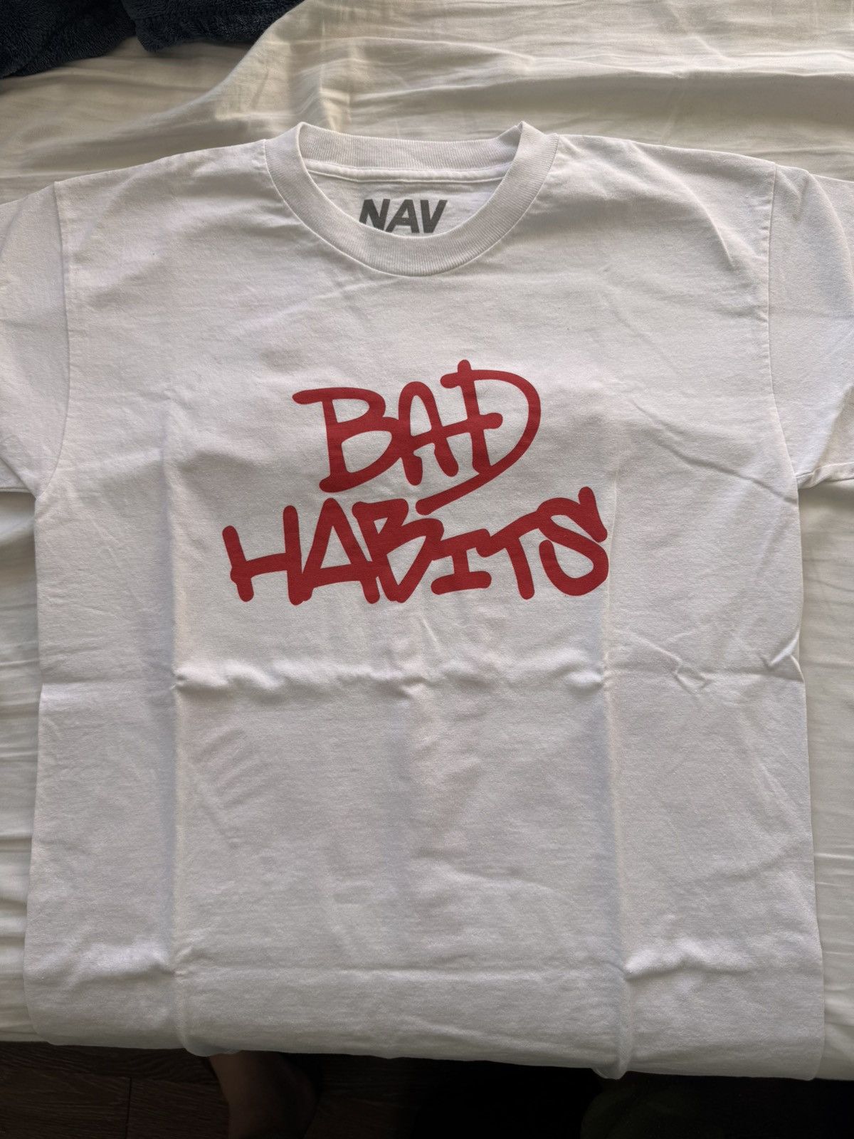 NAV × Vlone NAV x Vlone Bad Habits T Shirt Men's M Streetwear Size US M / EU 48-50 / 2 - 1 Thumbnail
