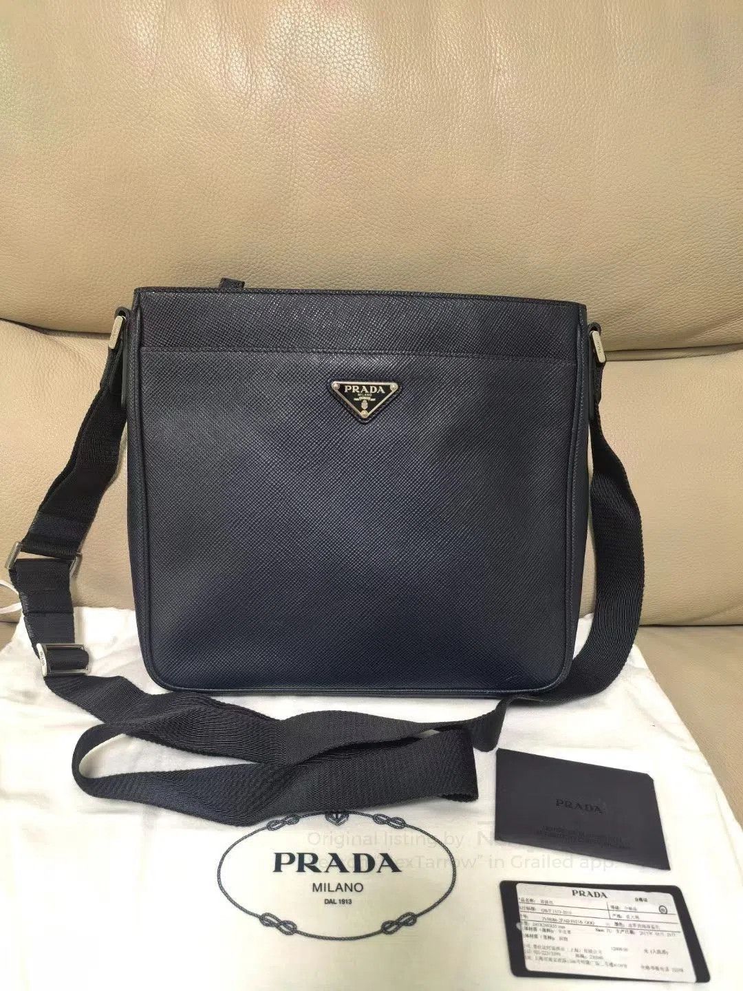 Prada Prada Men's Navy Crossbody Bag. Size ONE SIZE - 1 Thumbnail
