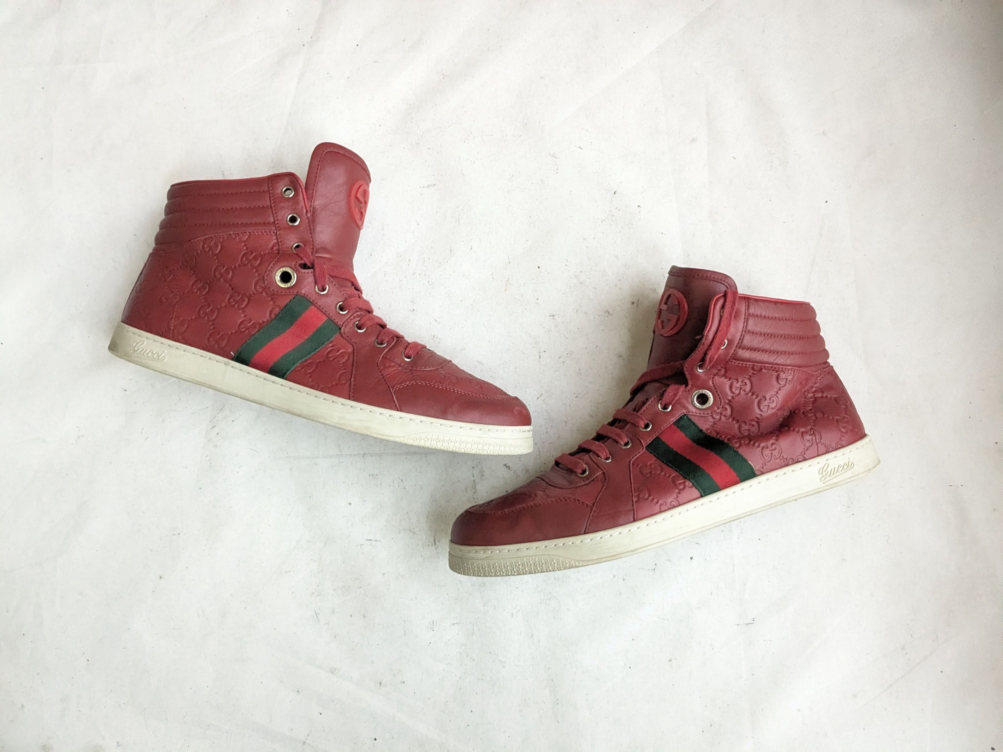 Gucci Gucci Monogram Sneakers 12.5 Leather GG Logo Size US 12.5 / EU 45-46 - 1 Thumbnail