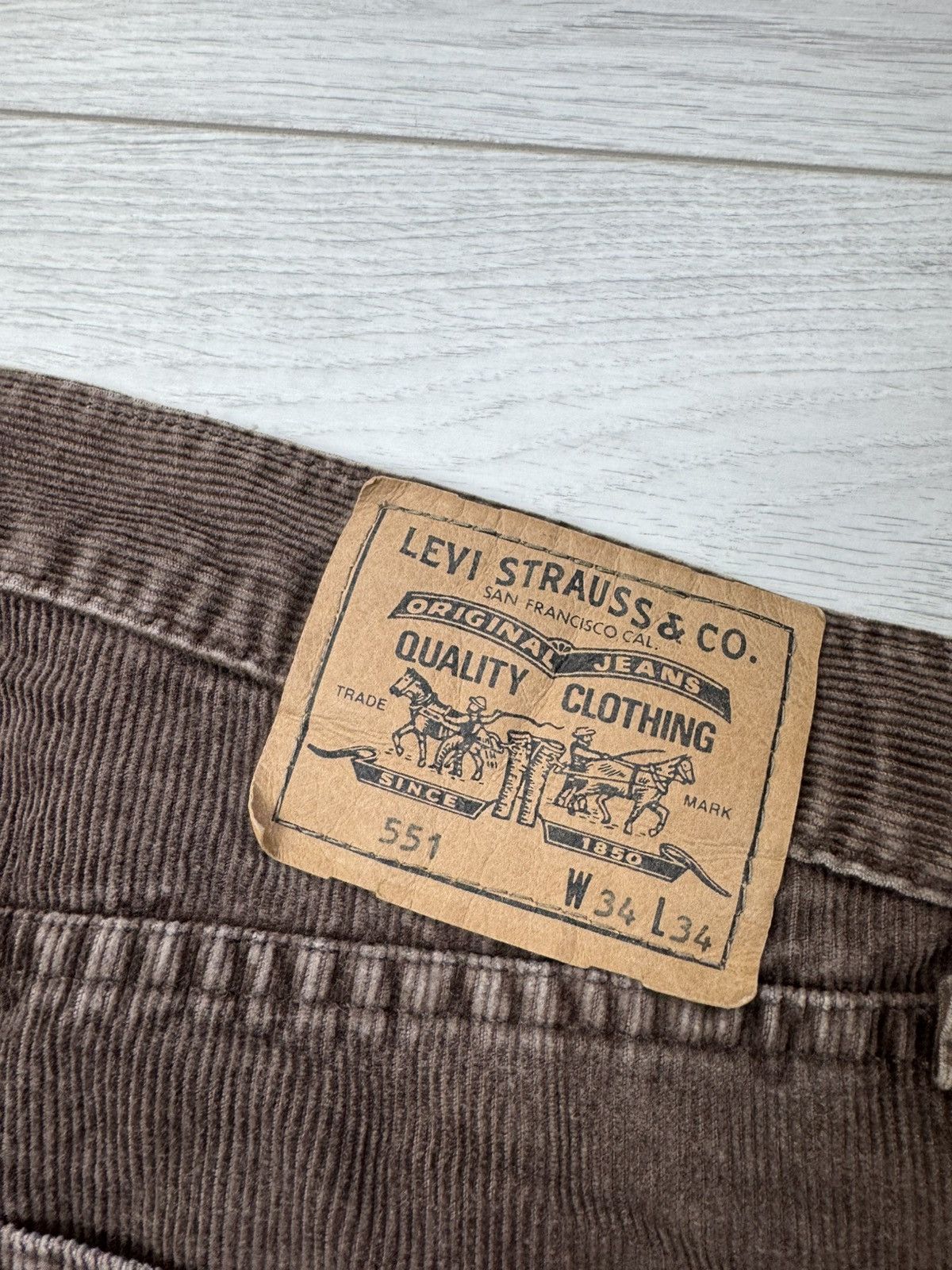 Levi's Levis 90s Vintage Velvet Brown Denim Pants Size US 34 / EU 50 - 3 Thumbnail