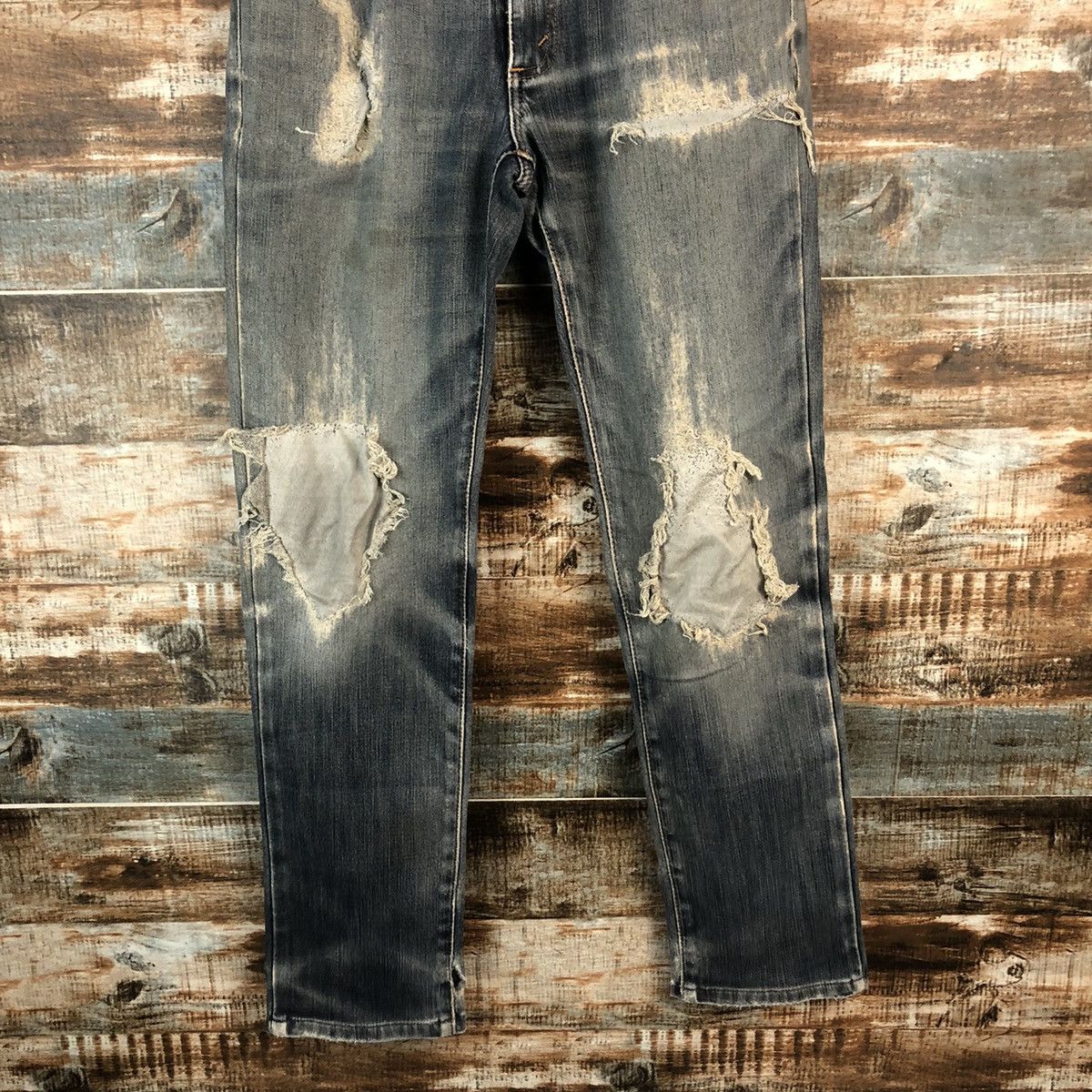 Edwin Edwin Blue Distressed ripped Denim Pants #A1440 Size US 29 - 3 Thumbnail