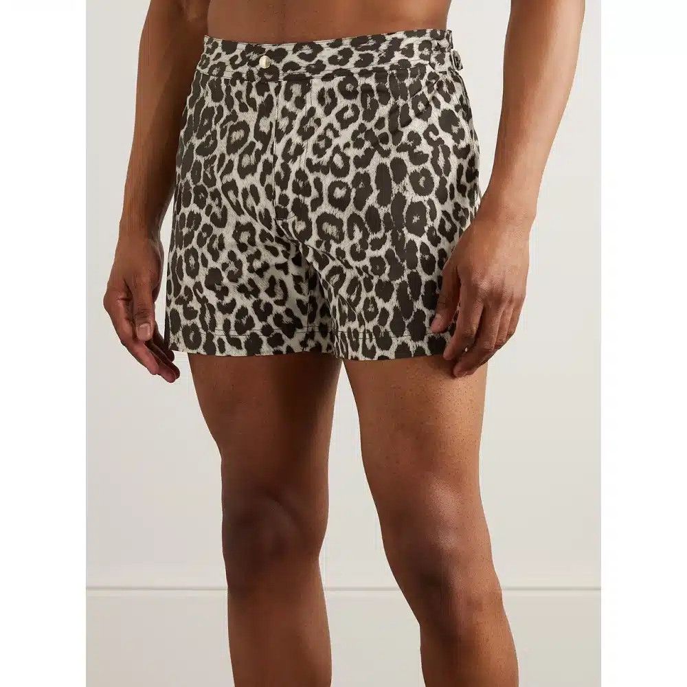 Tom Ford o1loc1c0525 BSS001 Snow Leopard Swimwear Short in Brown Size US 38 / EU 54 - 3 Thumbnail