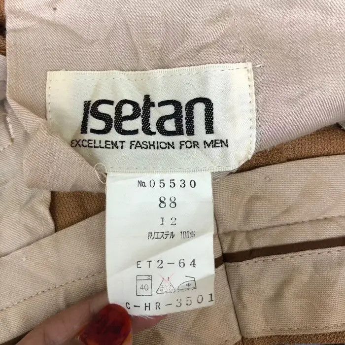 Japanese Brand Vtg 80’ ISETAN JAPAN DESIGNER Brown Casual Pant Trouser Size 34" / US 12 / IT 48 - 5 Thumbnail