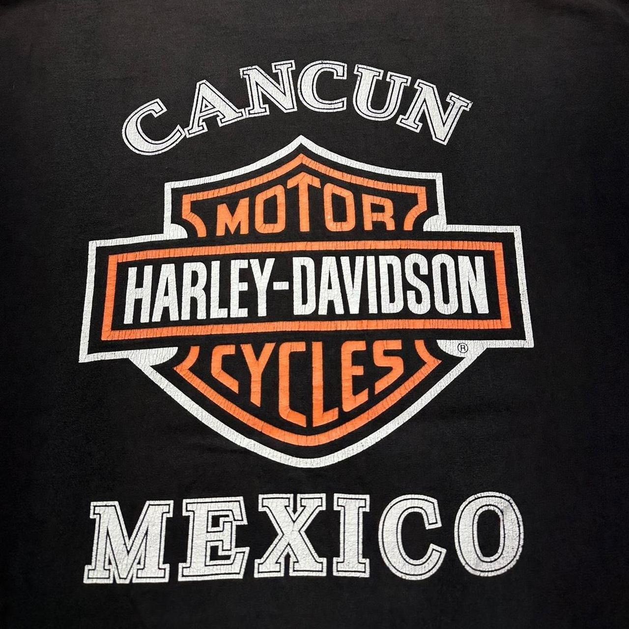 Harley Davidson × Vintage Vintage Harley Davidson Cancun Mexico Flames T-Shirt Size US XL / EU 56 / 4 - 5 Thumbnail