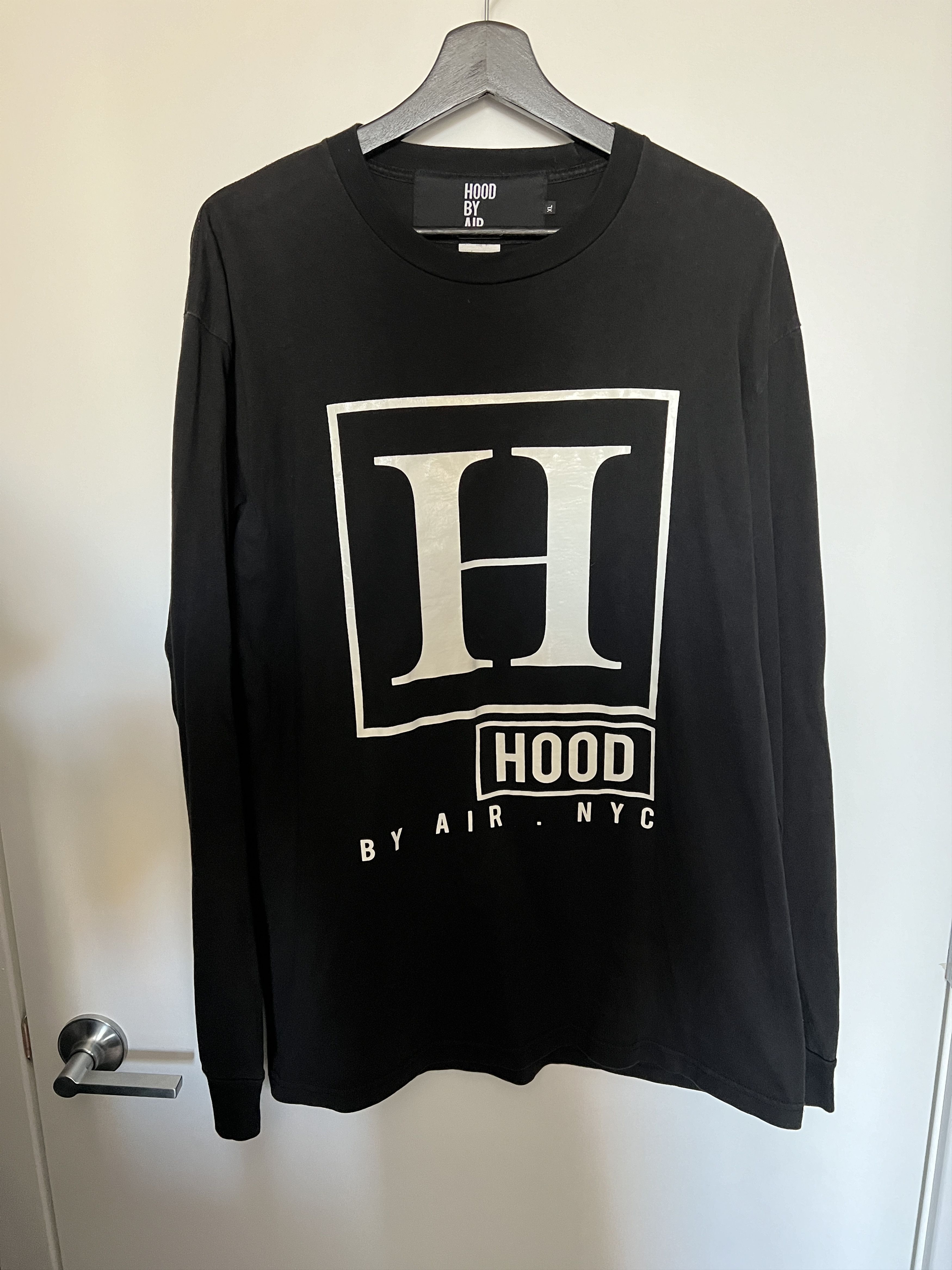 HOOD BY AIR 長袖Tシャツ ロンT アームロゴ ブラック Hood by air long sleeve - Gem