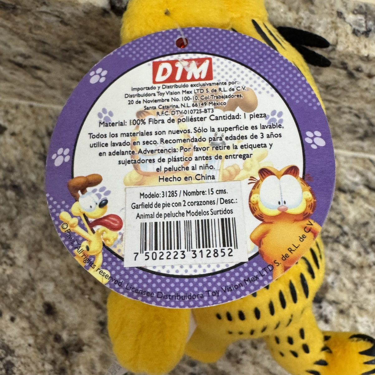 Vintage Vintage Garfield Love Heart Balloons 7" Valentines Day Plush Size ONE SIZE - 6 Thumbnail
