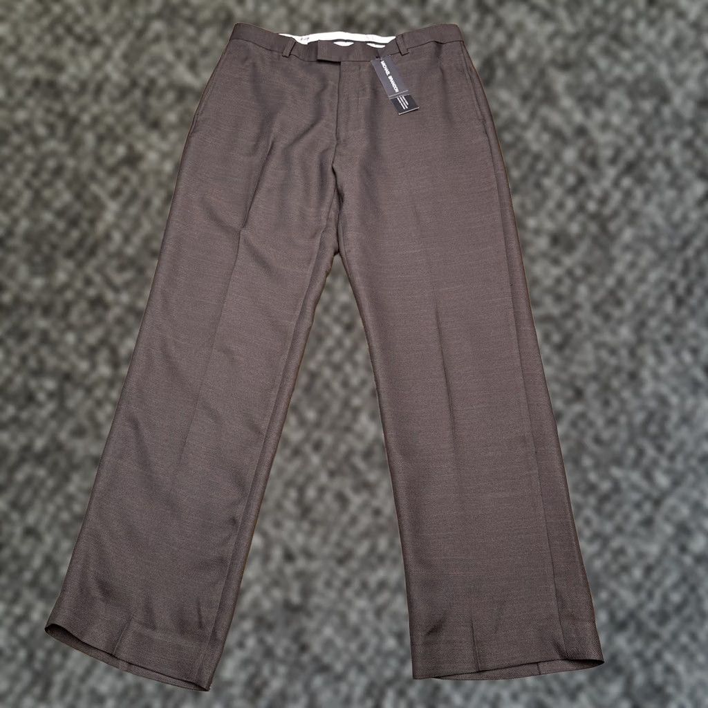 Vintage Michael Brandon Dress Pants Mens 36x32 Chocolate Wrinkle Resistant New Size US 36 / EU 52 - 1 Thumbnail