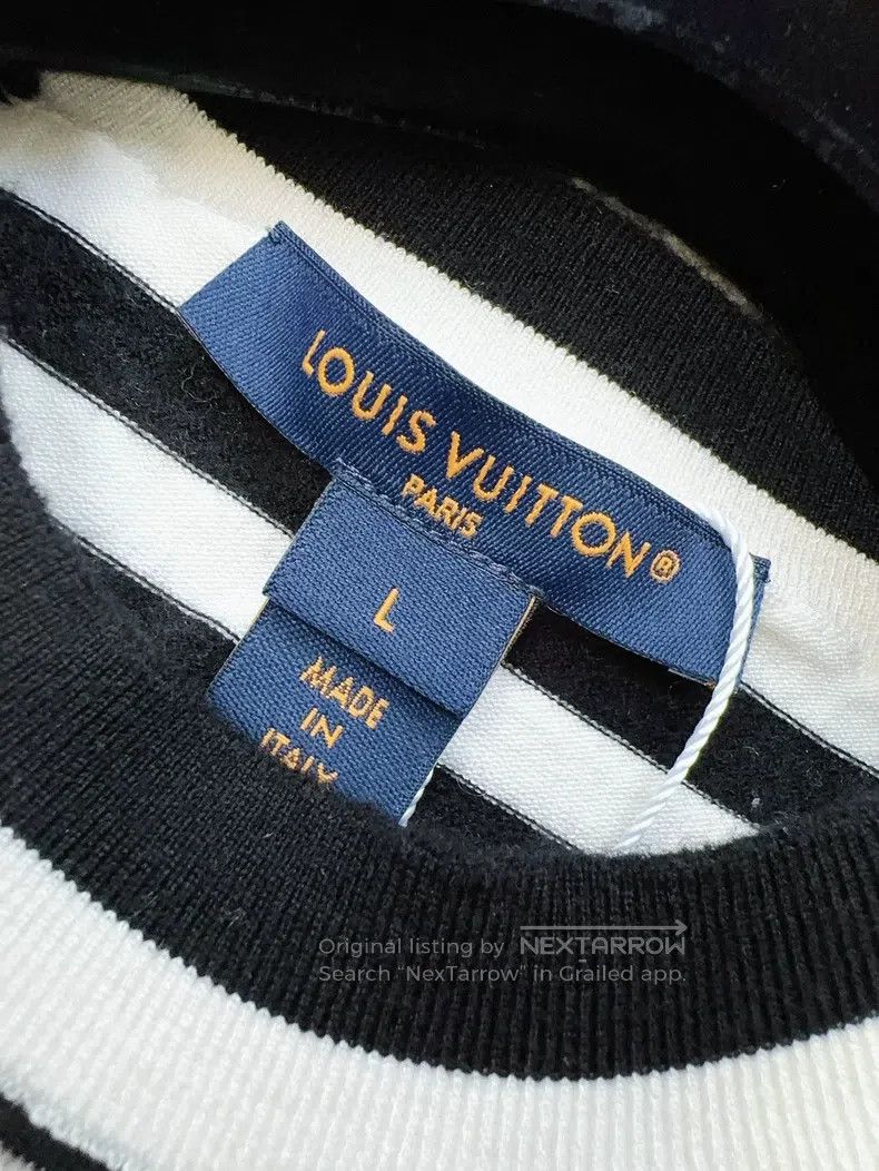 Louis Vuitton Louis Vuitton Black and white striped short sleeves Size L / US 10 / IT 46 - 4 Thumbnail