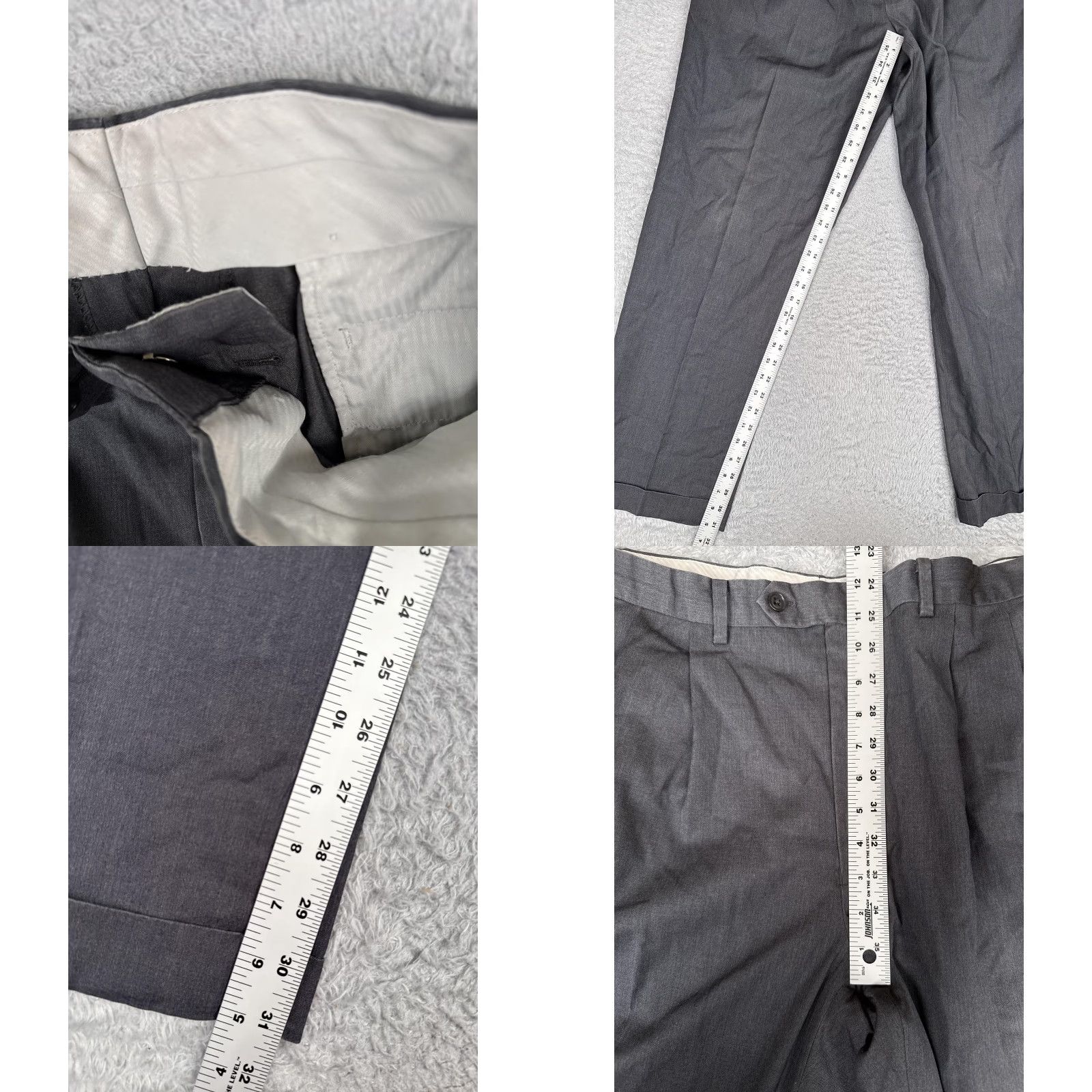 Ralph Lauren Lauren Ralph Lauren Pants Men 36x32 Gray Dress Pleated Straight Leg Office Rayon Size US 36 / EU 52 - 8 Thumbnail