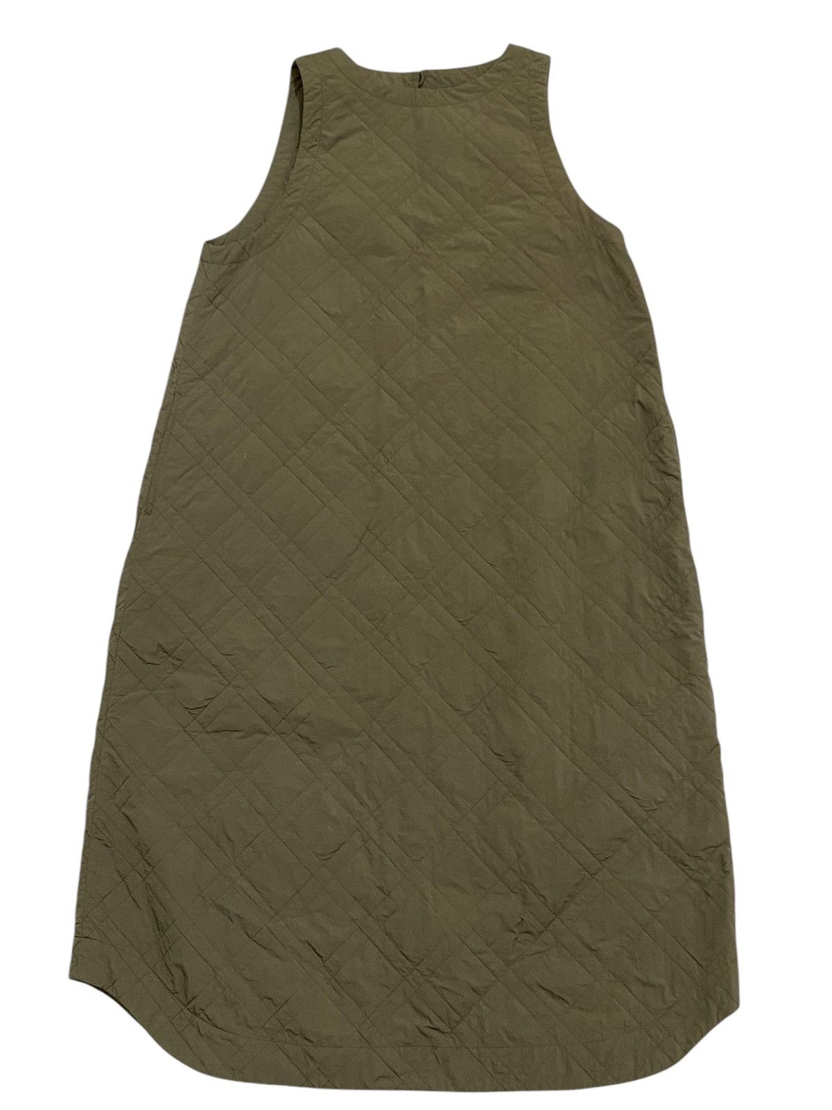 Beams Plus BEAMS BOY Quilted Nylon Sleeveless Dress – Olive Green Size M / US 6-8 / IT 42-44 - 2 Thumbnail