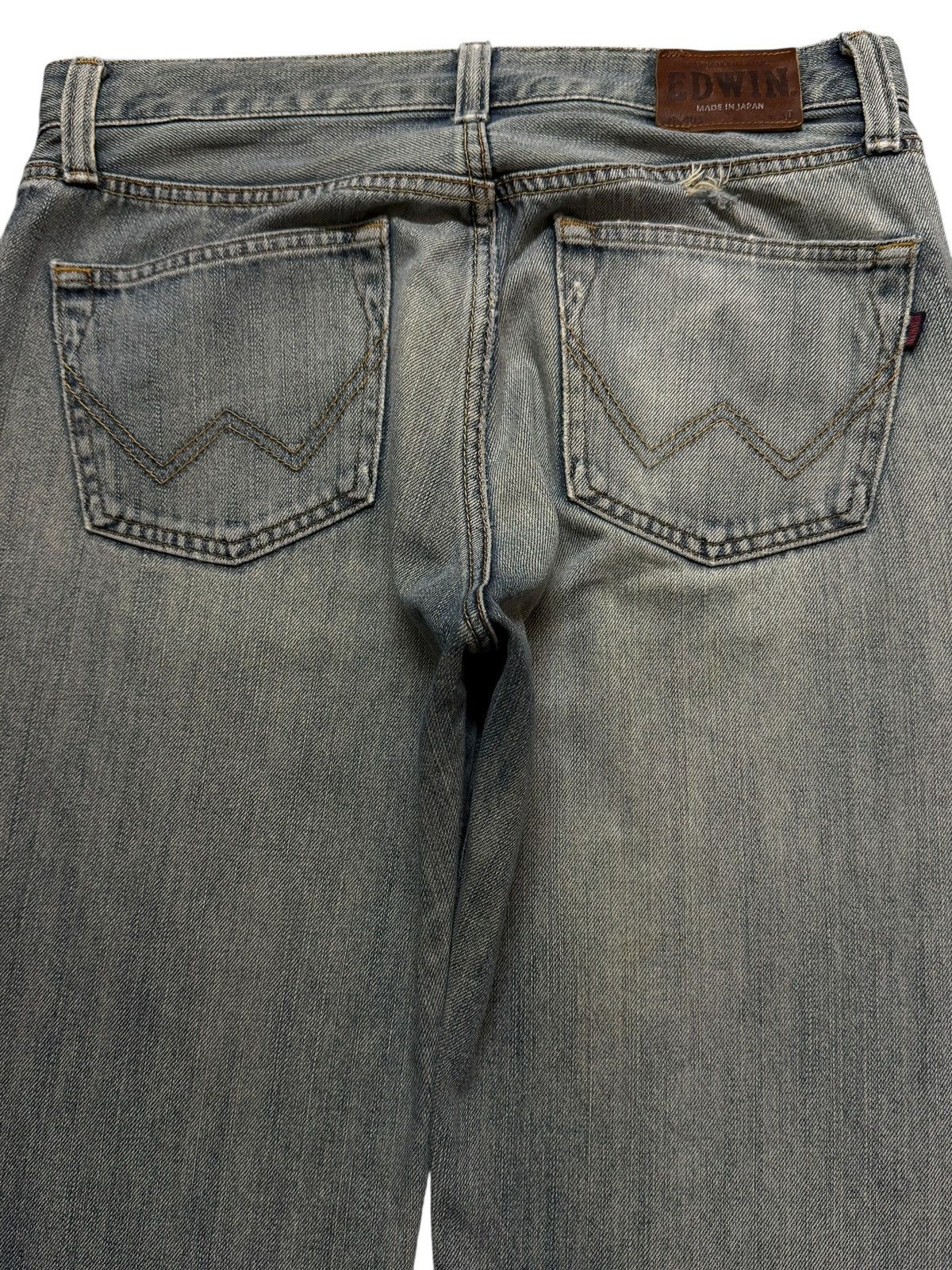 Edwin Vintage 90s Edwin 403 Faded Wash Distress Regular Straight Size US 31 - 4 Thumbnail