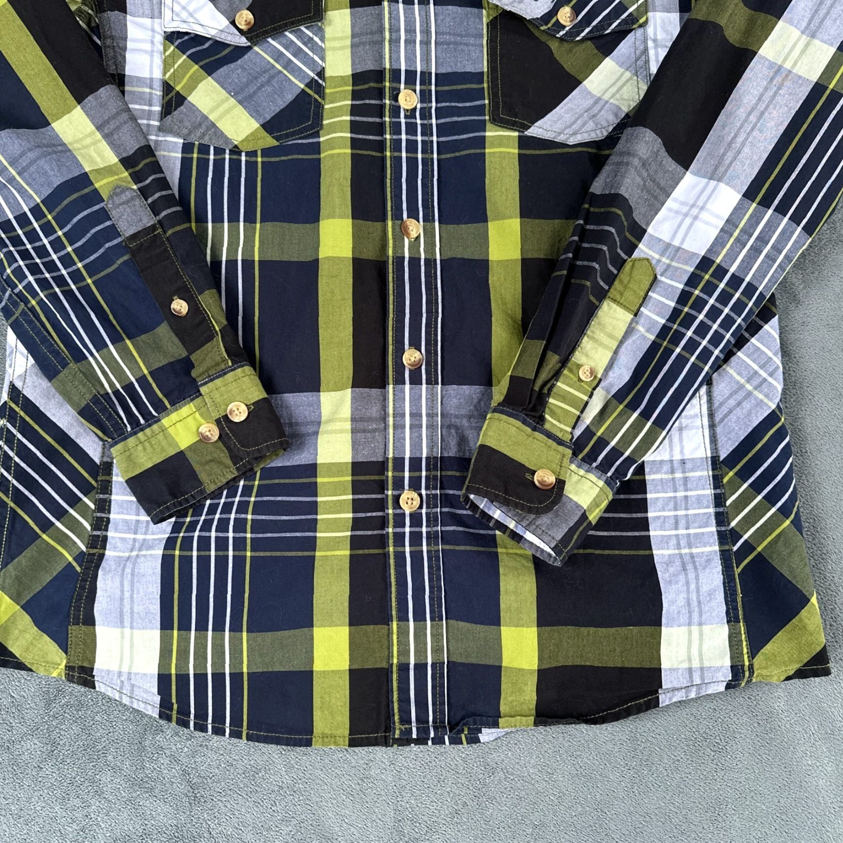 Jeep Jeep Shirt Mens Small Black Green Plaid Military Willys MB Weal Size US S / EU 44-46 / 1 - 4 Thumbnail