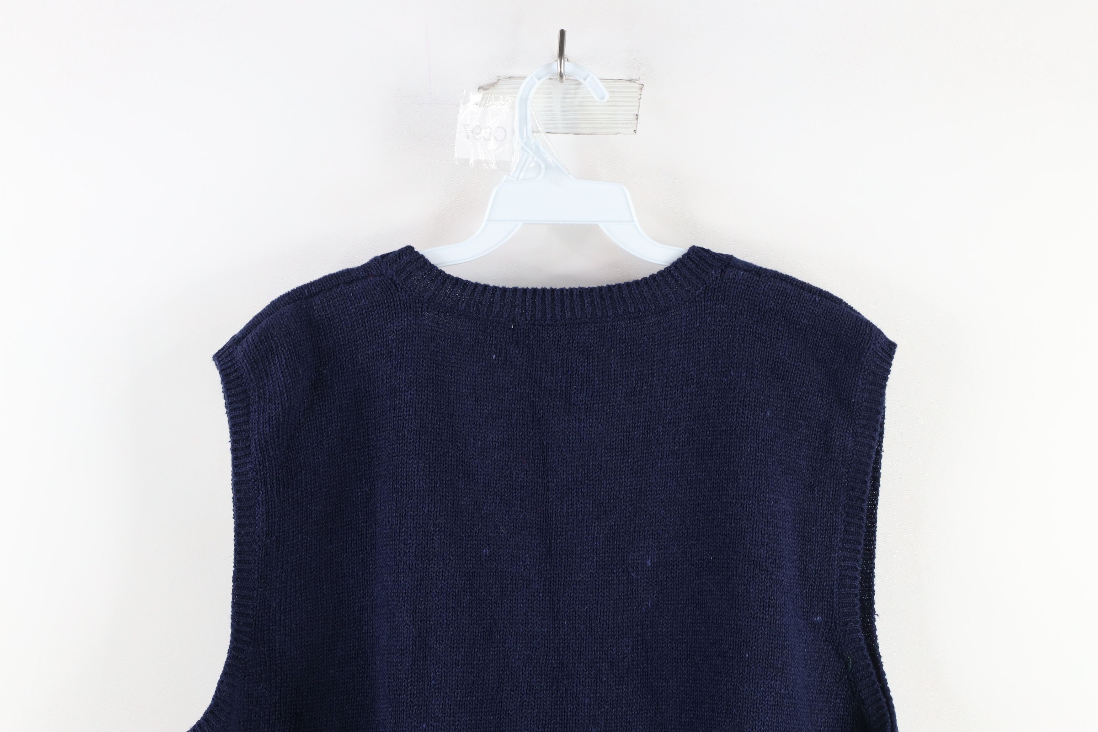 Vintage Deadstock Vintage 90s Streetwear Sailing Knit Sweater Vest Size XL / US 12-14 / IT 48-50 - 12 Thumbnail