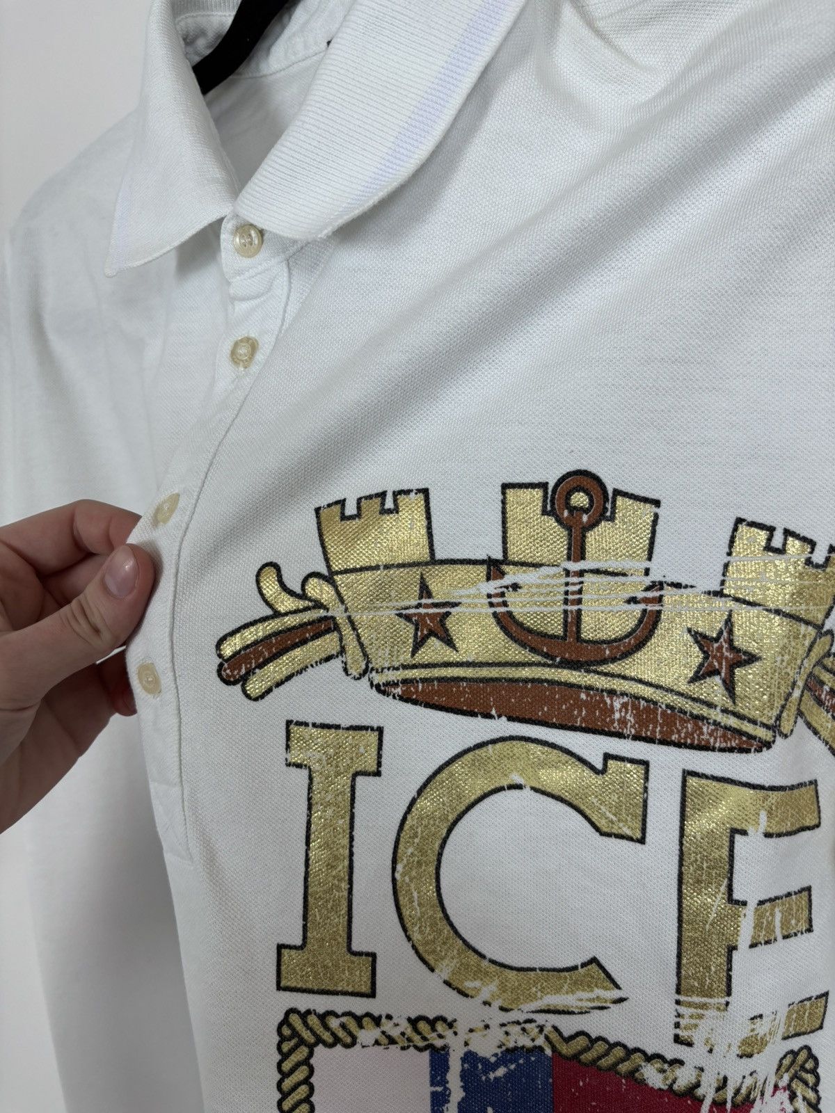 Iceberg Ice Iceberg International Flags White Big Logo Polo Shirt Size US M / EU 48-50 / 2 - 17 Thumbnail