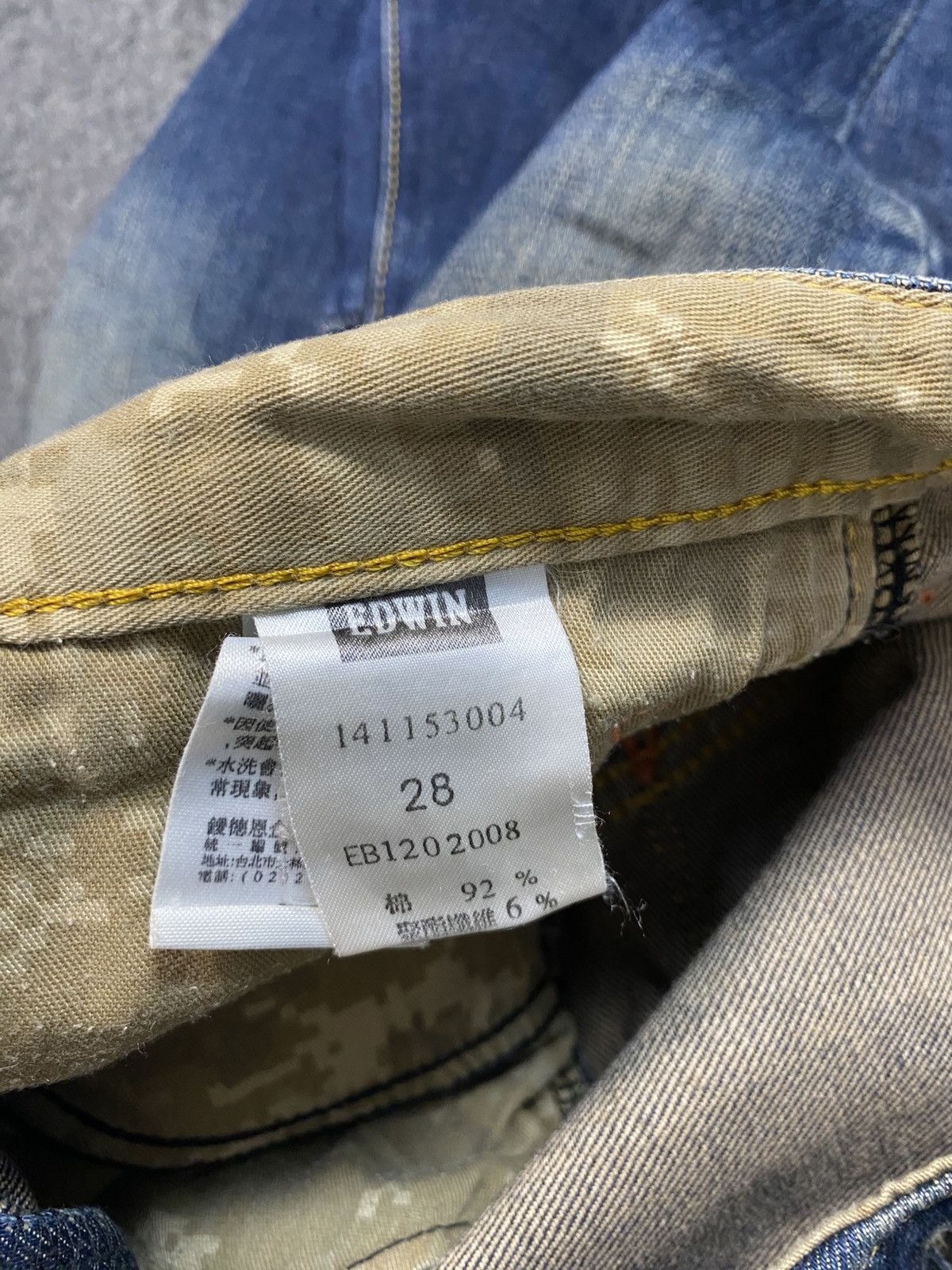 Edwin Edwin E Function 3D System Indigo Denim Unisex Size 28 Size US 29 - 11 Thumbnail