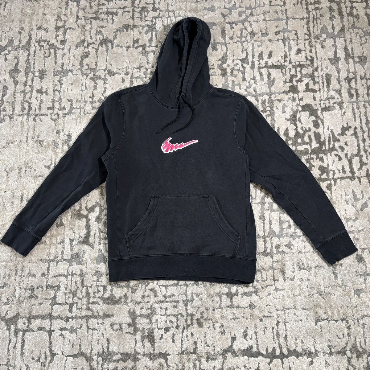 Nike Nike Hoodie Mens Black Pink Swoosh Sweatshirt Size Small Size US S / EU 44-46 / 1 - 1 Thumbnail