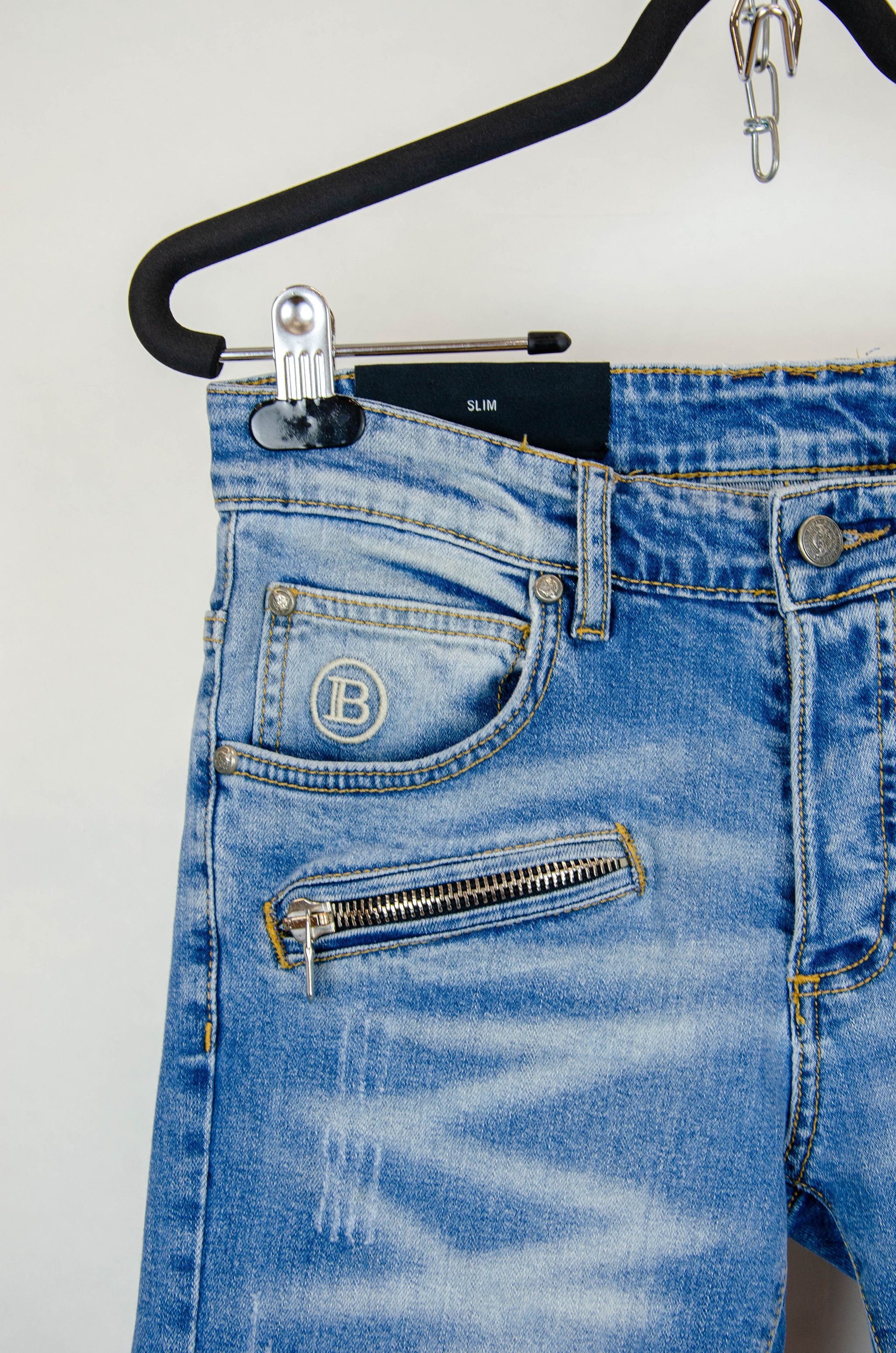 Balmain Balmain Slim Biker Jeans – Size 30 (Made in Japan) Size US 30 / EU 46 - 3 Thumbnail