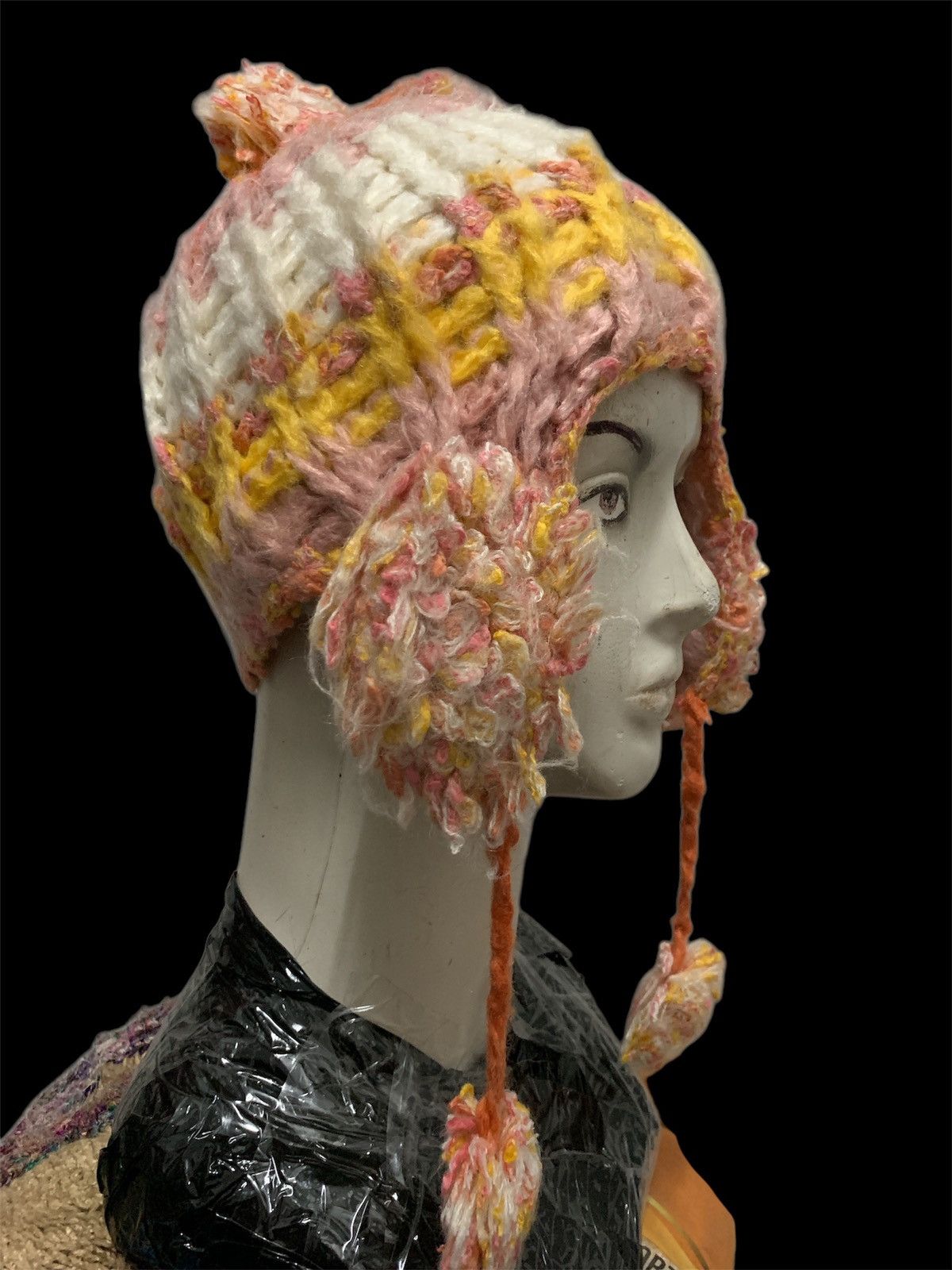 Japanese Brand × Kapital × Vintage Crochet Knitted HandMade Beanie Hats Size ONE SIZE - 3 Thumbnail