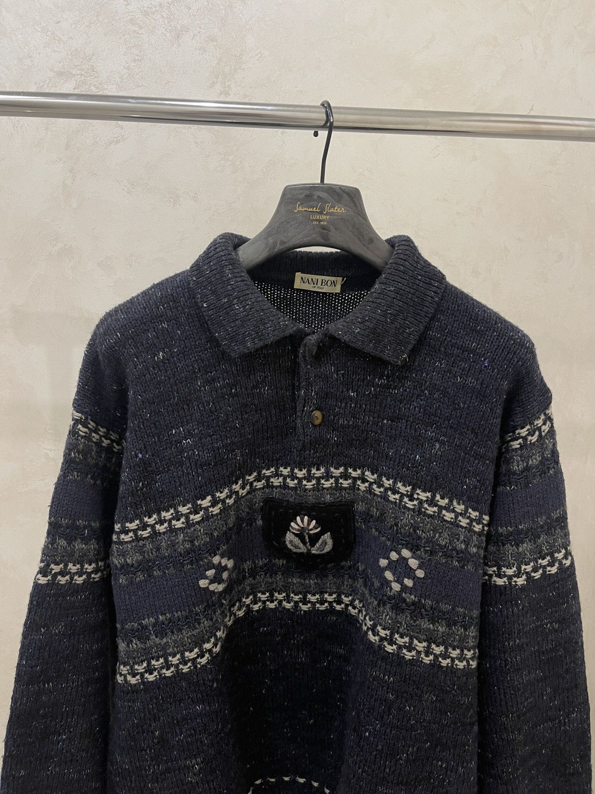 Vintage Nani Bon Of Italy Knit Sweater wool silk vintage Size US XL / EU 56 / 4 - 2 Thumbnail