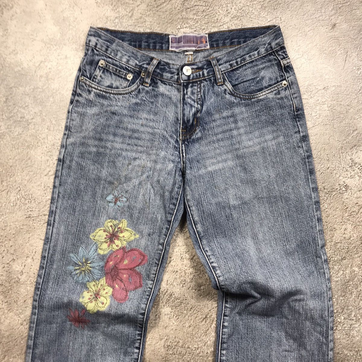 Vintage Vintage 90s Distressed Baggy Jeans Grunge Thrashed Denim 27 Size 27" / US 4 / IT 40 - 3 Thumbnail
