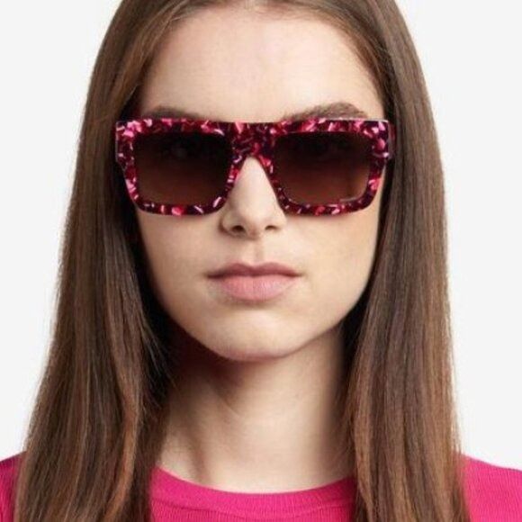 Missoni Missoni MIS 0129/S 0QQ7 08 Sunglasses Pink Square Frame Size ONE SIZE - 2 Thumbnail