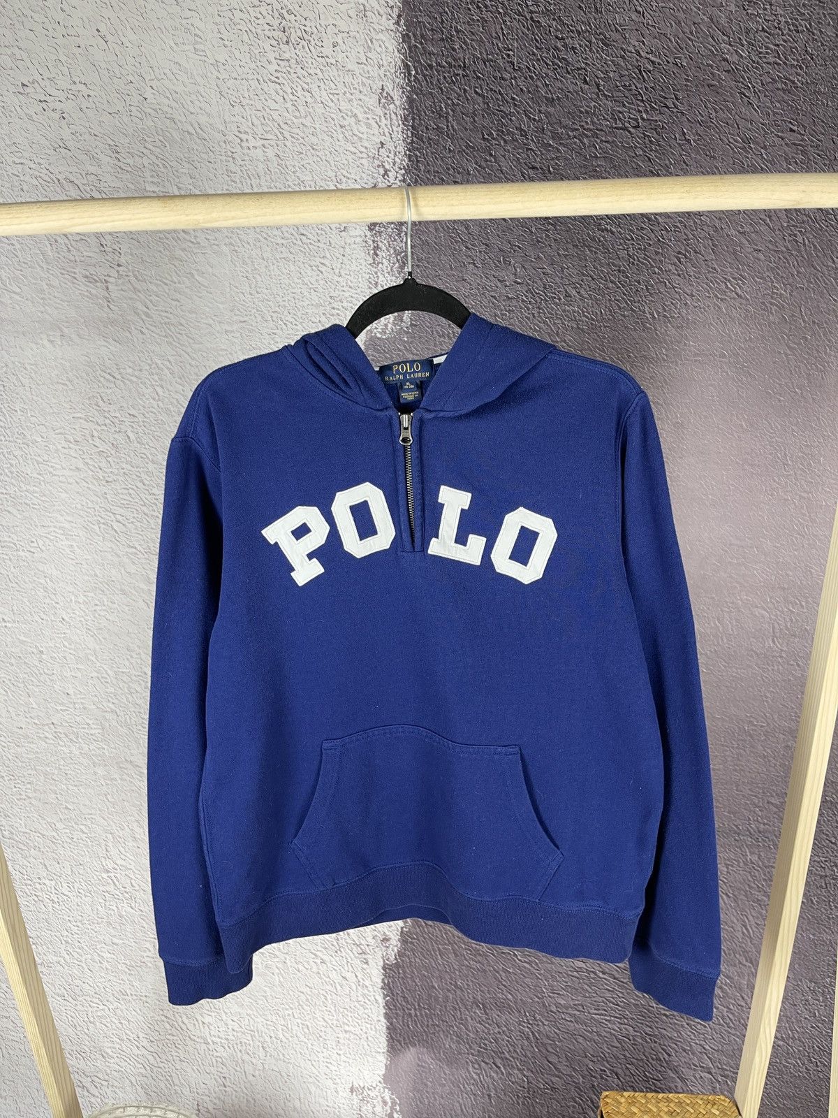 Polo Ralph Lauren Polo Ralph Lauren blue big logo 1/4 zip hoodie Size US S / EU 44-46 / 1 - 1 Thumbnail